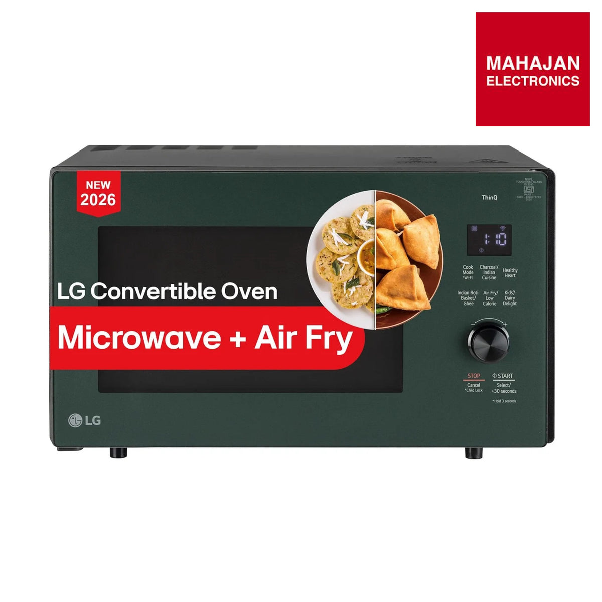 LG MJEN286UJWF 28 L Convertible Microwave Oven with Air Fry, Charcoal Lighting Heater, Wi-Fi Enabled ( Black – Mahajan Electronics Online.