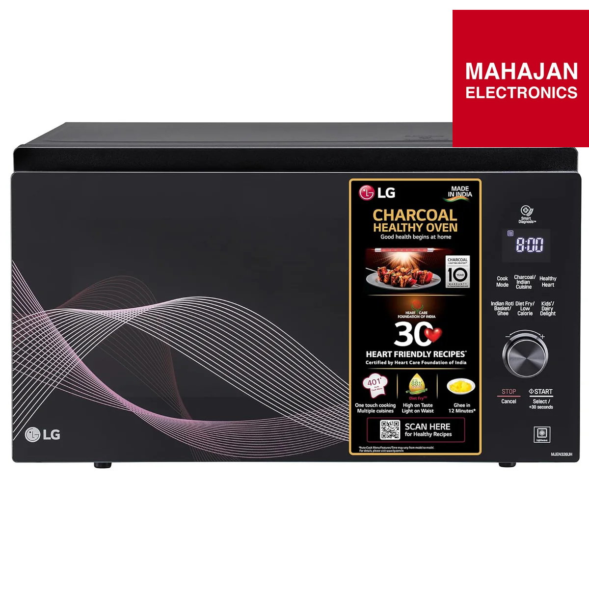LG MJEN326UHW32 L Charcoal Convection Healthy Heart Microwave Oven ( Black) Mahajan Electronics Online