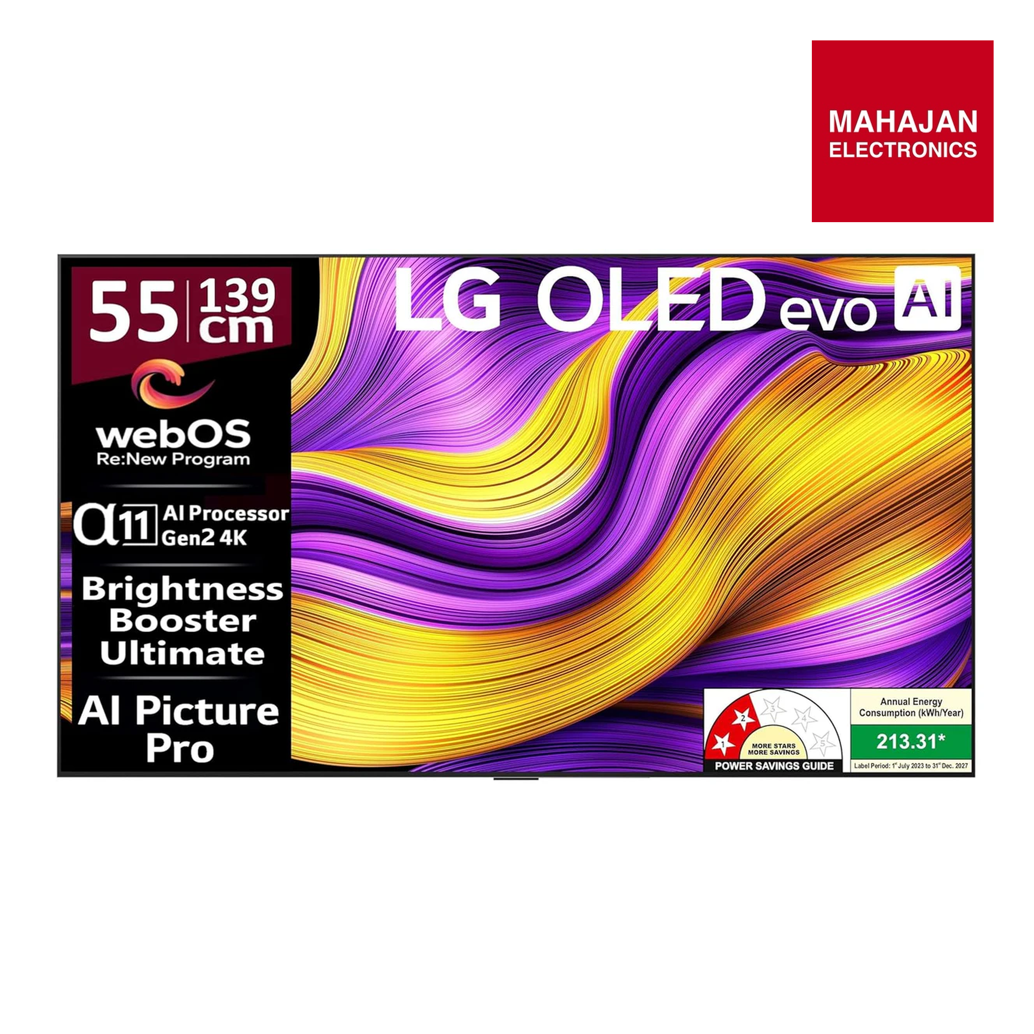 LG OLED55G56LA 139 cm (55 Inches) OLED evo G5 Series 4K Ultra HD (3840 x 2160) Smart webOS OLED TV Mahajan Electronics Online
