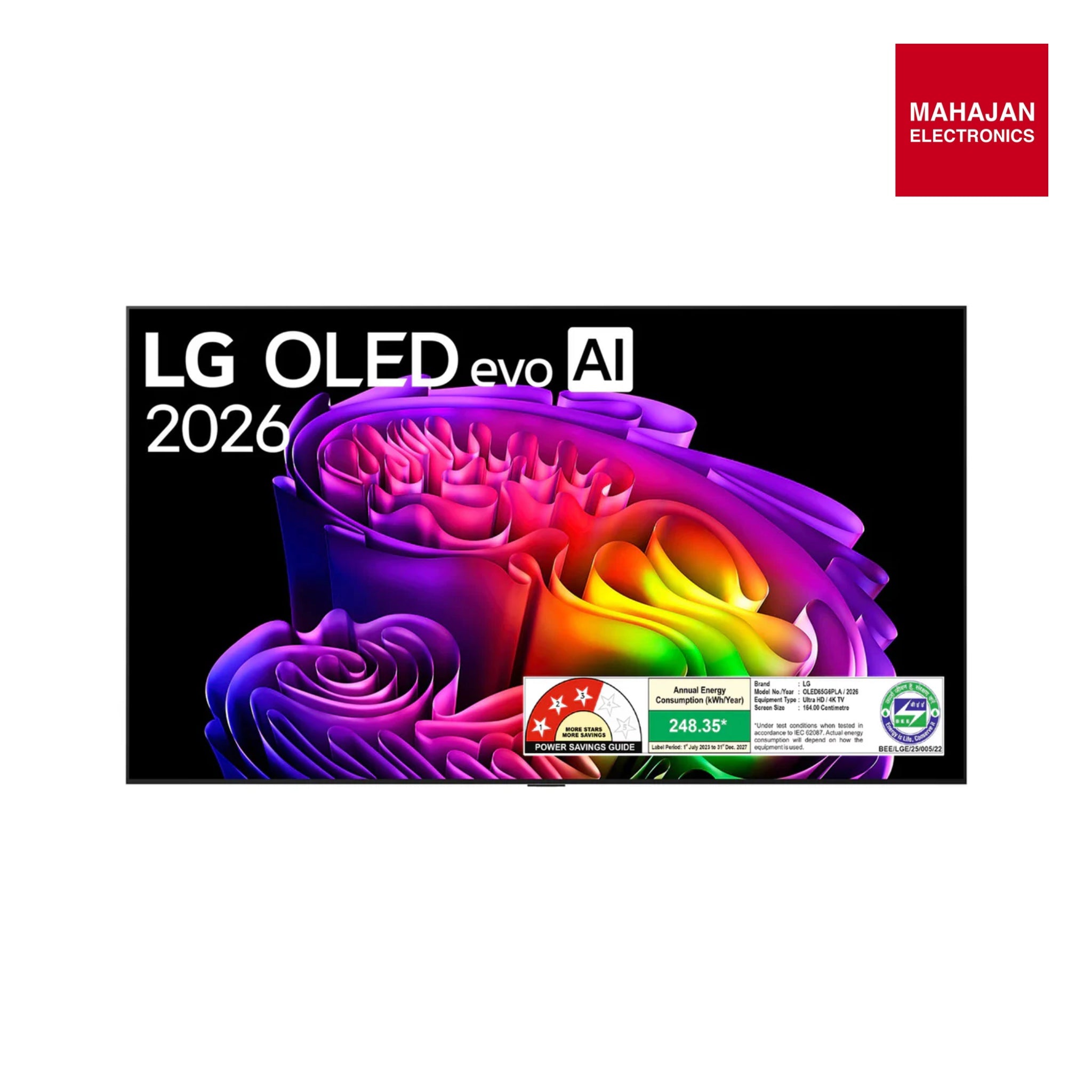 LG OLED65G6PLA 164 cm (65) OLED evo AI G6 4K Smart TV OLED65G6PLA with α11 AI Processor Gen3, with Dolby Vision & Atmos 2026 LG- Mahajan Electronics