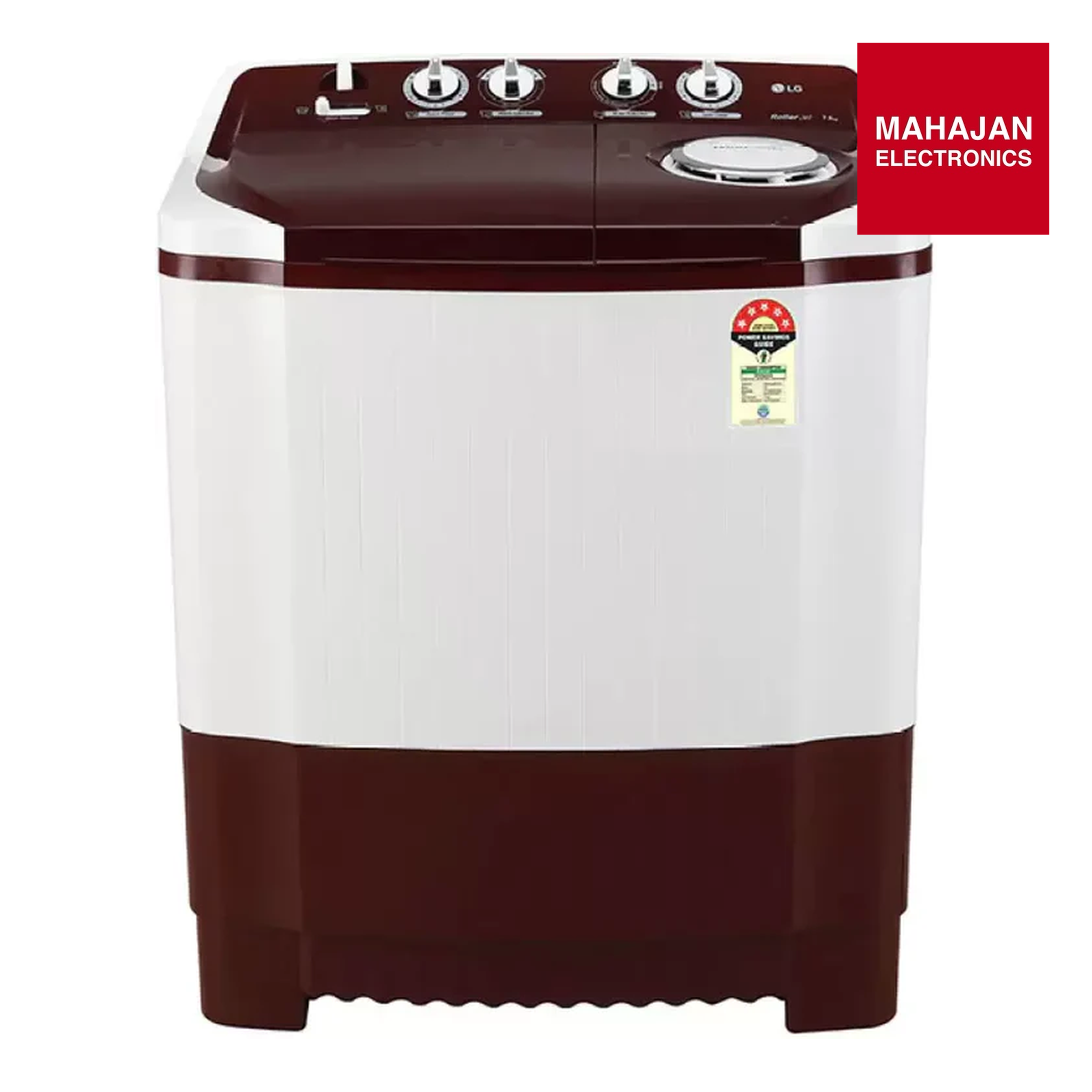 LG P7510RRAZ 7.5 kg Semi Automatic Top Load Washing Machine Maroon Mahajaan Electronics Online