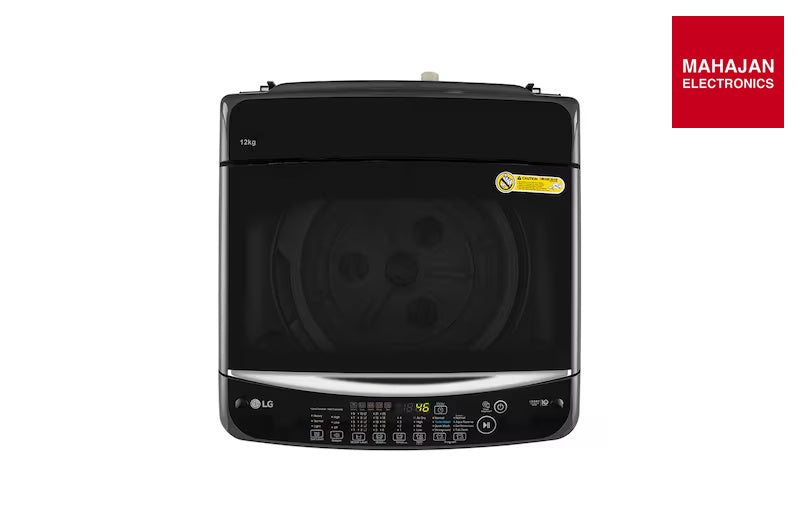 LG T12AJOB1Z | LG 12 Kg, 5 Star, Top Load Washing Machine with Smart Inverter Motor, TurboDrum, Onyx Black – Mahajan Electronics Online.