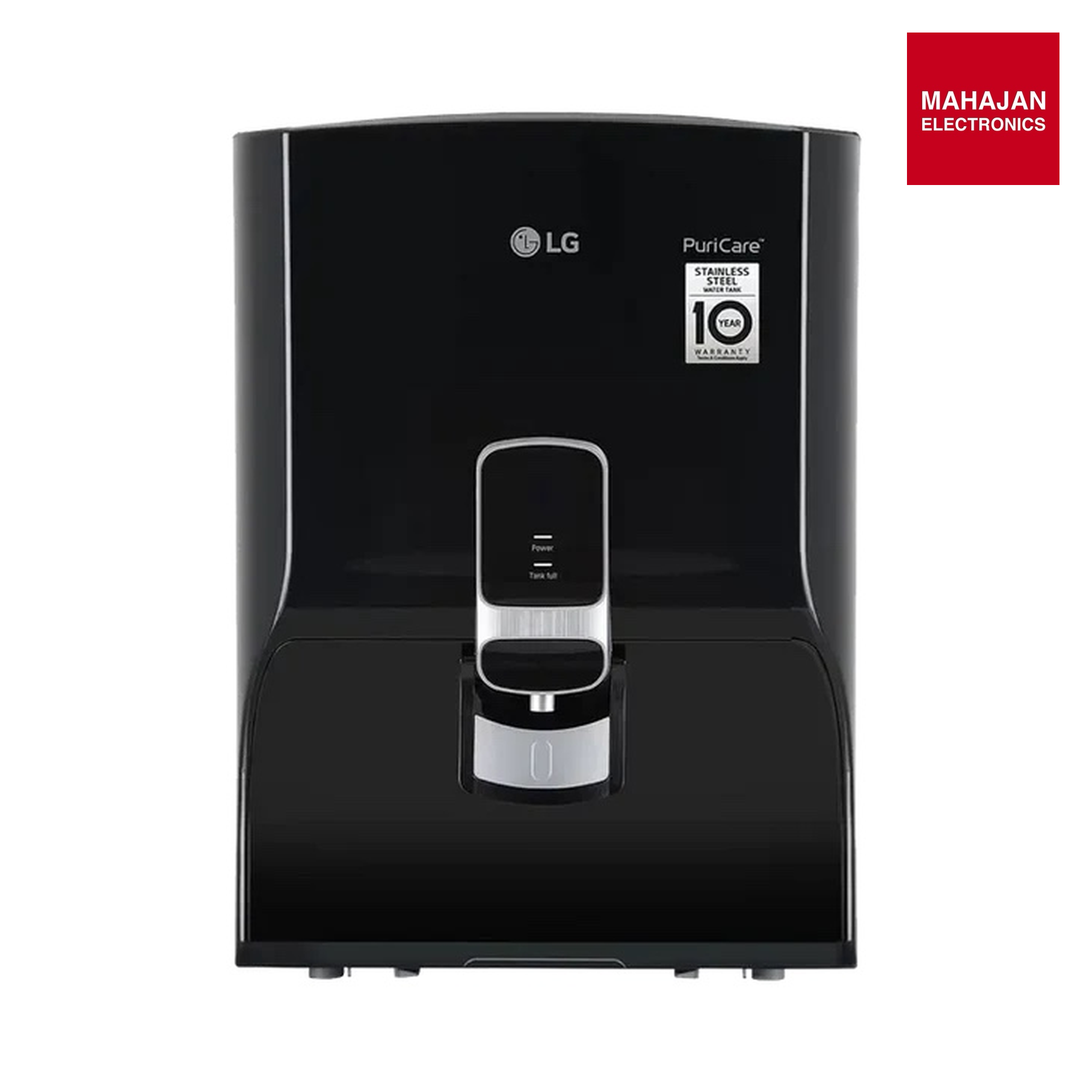 LG WW131NP 8 Litre RO Water Purifier with Multi-Stage Filtration, Stainless Steel Tank &amp; Digital Sterilizing Care – Solid Black | Buy Online at Mahajan Electronics