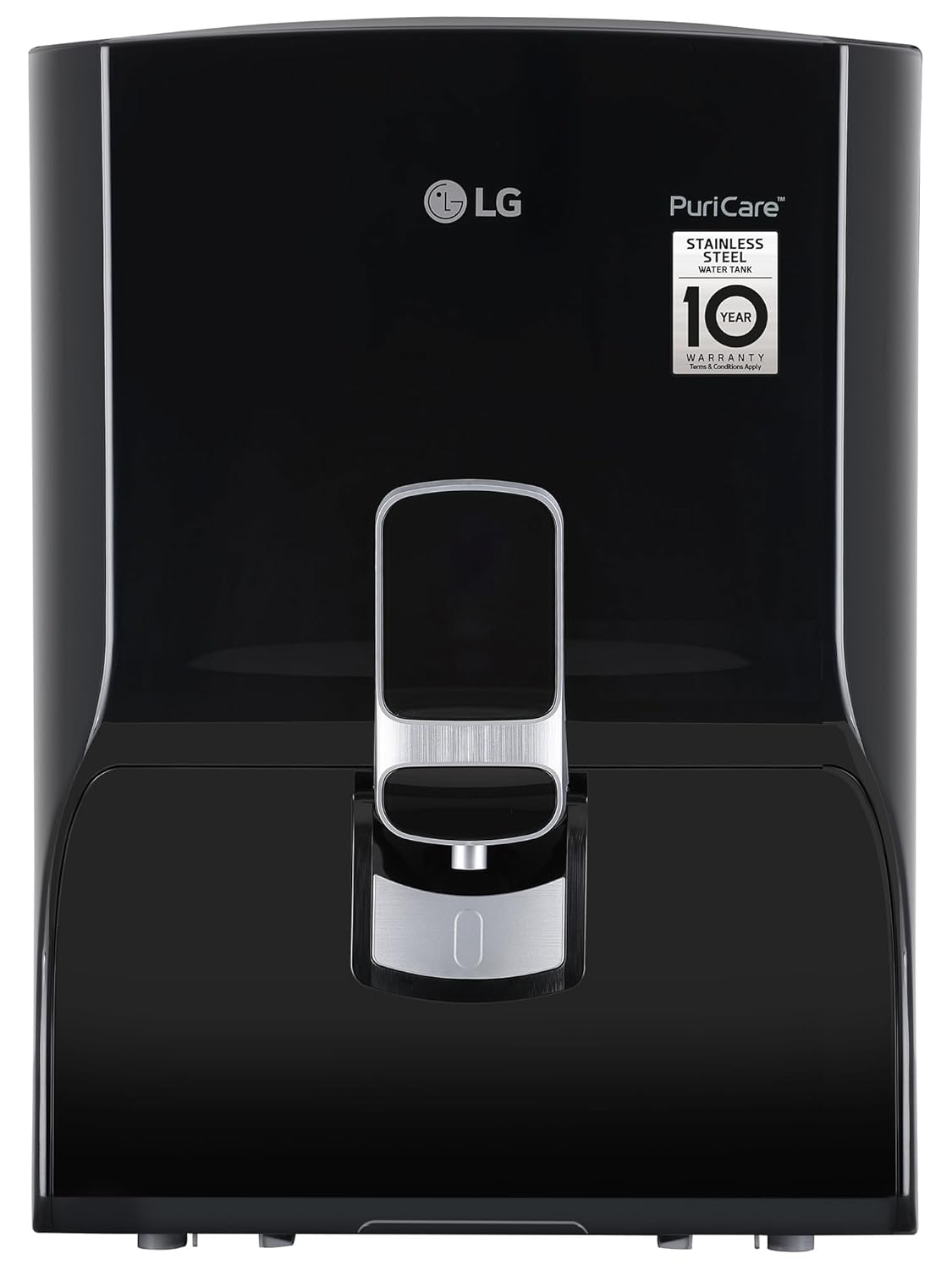LG WW132NF RO Water Purifier | 8L Storage Airtight Stainless Steel Tank | Multi Stage Filtration | Wall Mount | Suitable for all Water Sources,  Black Mahajan Electronics Online