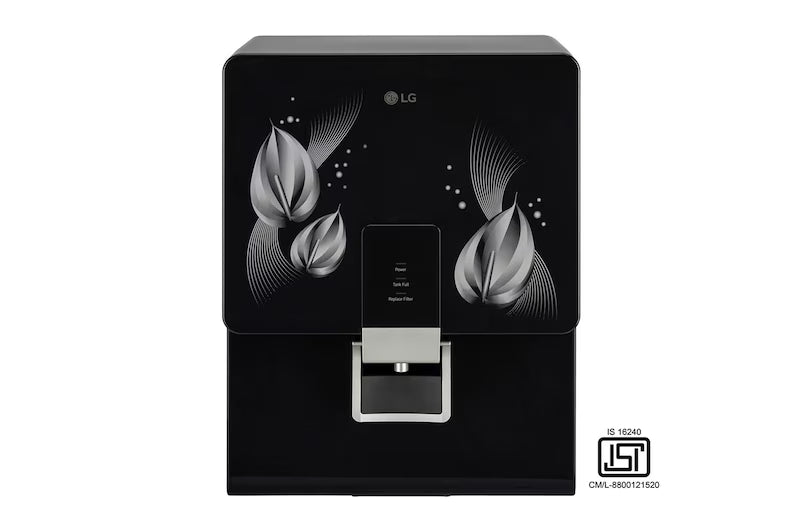 LG WW146RTLB RO + Mineral Booster Water Purifier | 8L Storage Airtight Stainless Steel Tank | Multi Stage Filtration | Filter Change Indicator | Suitable for All Water Sources , Black- Mahajan Electronics Online