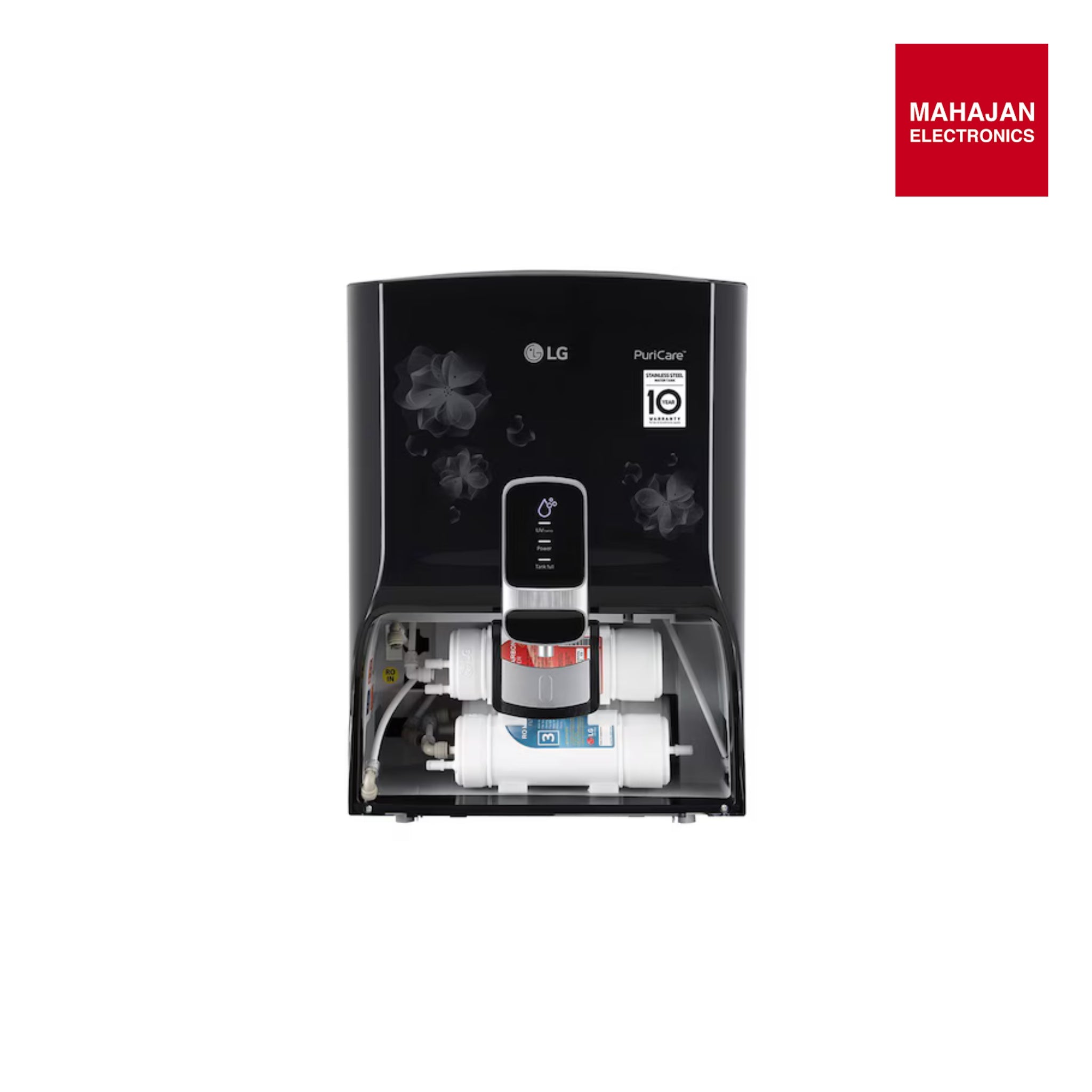 LG WW151NT 8L RO+UV+Mineral Booster Water Purifier, Steel Tank, Black-Online Mahajan Electronics