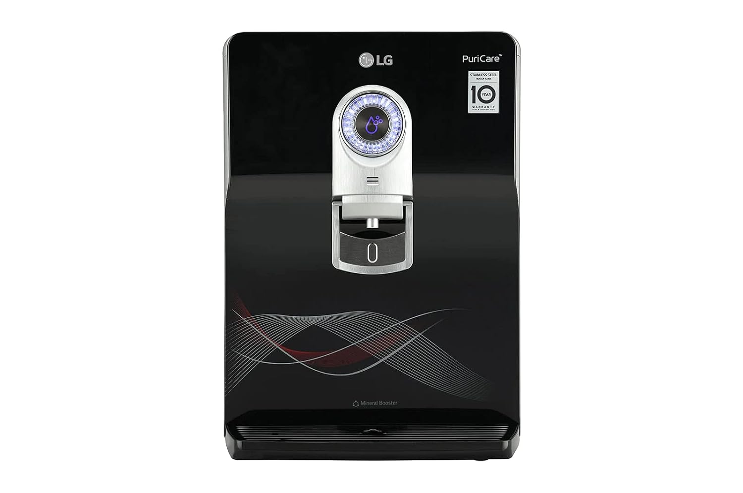 LG WW184EPB 8L Stainless Steel Tank - RO + UV + UF + Mineral Booster, High Recovery, Pre-Sediment Filter Free, Smart Display (Black, Bottle Tray, Wall Mount & Counter Top) Mahajan Electronics online