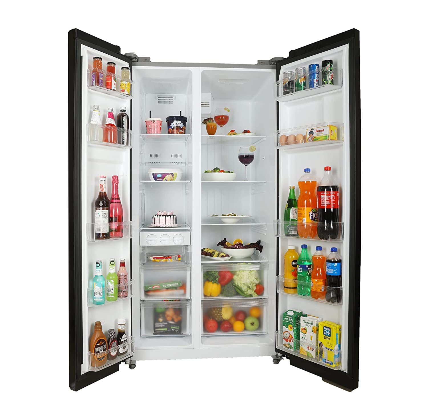 LLYOD GLSF590EBHM1GC 587 Litre Frost Free Side By Side Refrigerator (Black Hunch)-Online Mahajan Electronics