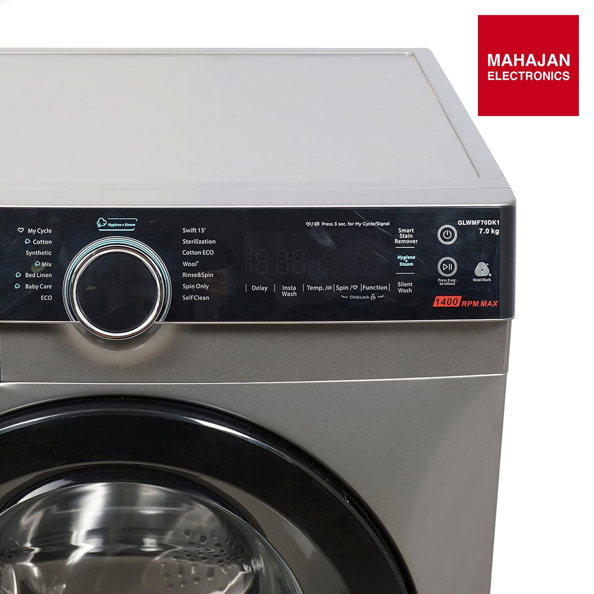 Lloyd GLWMF70DK1 7 Kg Front Load Washing Machine Dark Inox – Mahajan Electronics Online.