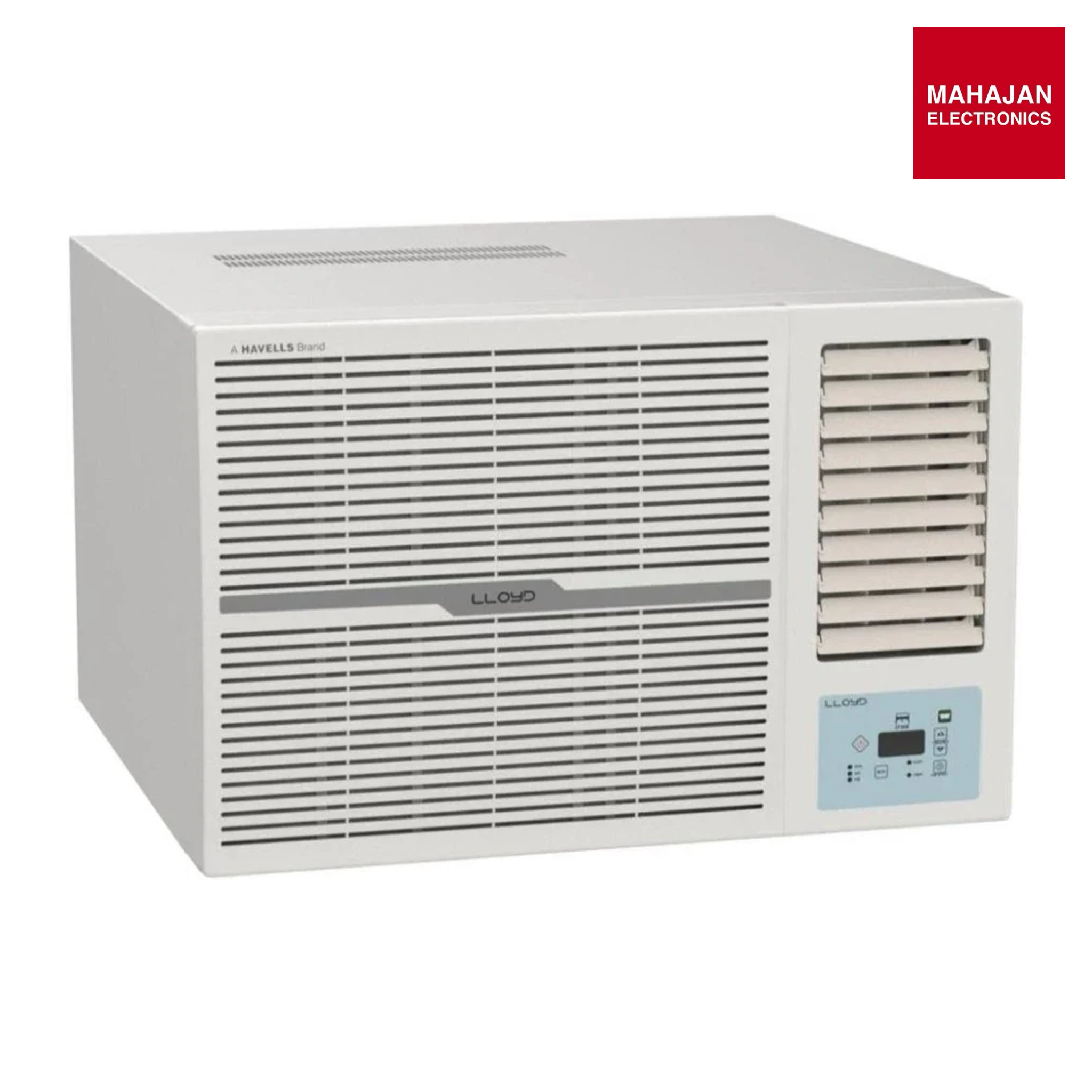 Lloyd GLW12C2YWSEW 1.0 Ton 2 Star Fixed Speed Window AC (100% Copper, White with Silver Deco Strip)-Online Mahajan Electronics