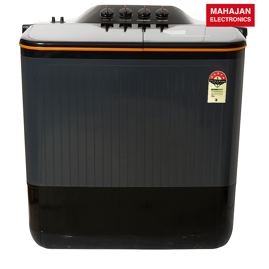 Lloyd GLWS105EPAVG Elante Pluss 10 Kg 5 Star Semi-Automatic Top Load Washing Machine (Dark Grey with Orange Lids)