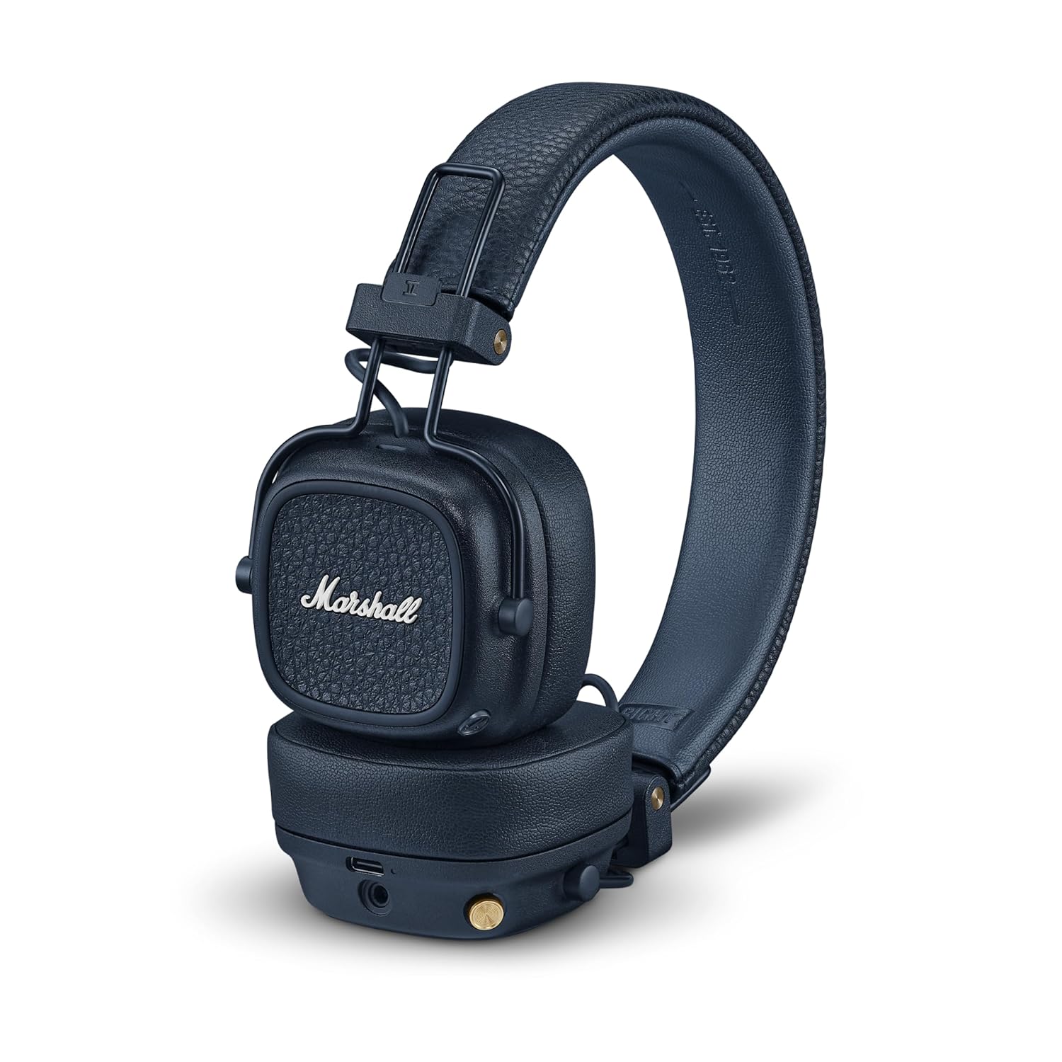 Marshall Major V Wireless On-Ear Headphones (Blue) | 100 + Hours Playtime | Wireless Charging | Bluetooth LE Audio-Online Mahajan Electronics