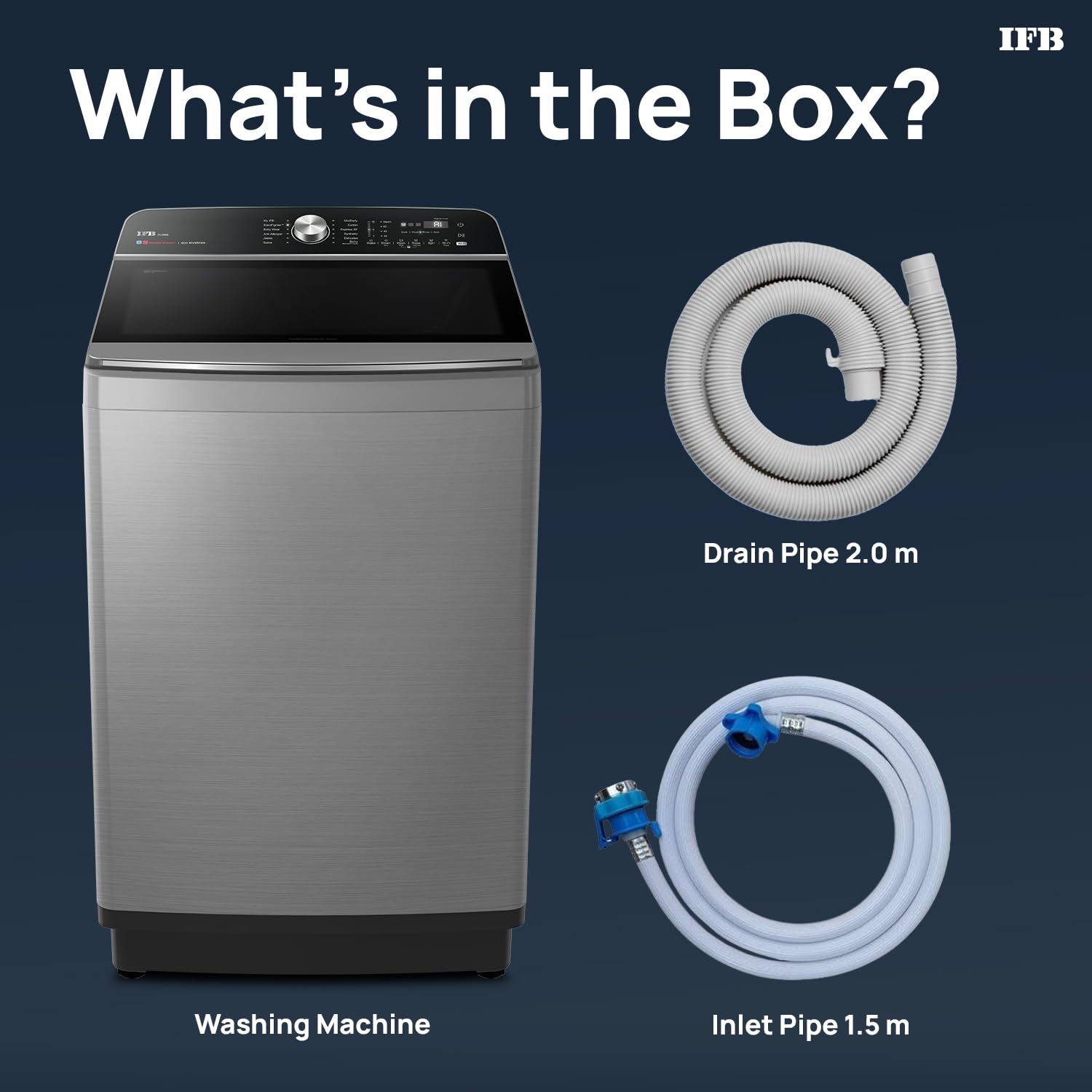 IFB TL111IN3SWID 11 Kg 5 Star AI Powered DeepClean® Technology Fully Automatic Top Load Washing Machine with Inbuilt Heater & Wi-Fi ( Power Steam®, Eco Inverter, Activmix, 4 Year Warranty, Inox)-Online Mahajan Electronics