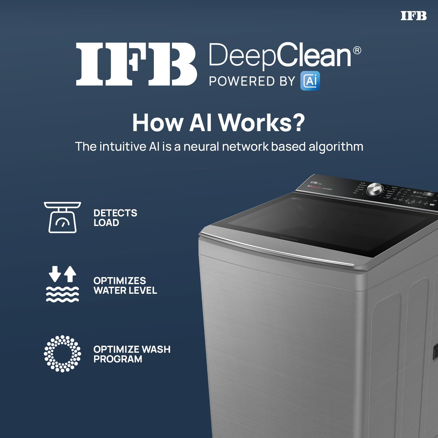 IFB TL111IN3SWID 11 Kg 5 Star AI Powered DeepClean® Technology Fully Automatic Top Load Washing Machine with Inbuilt Heater & Wi-Fi ( Power Steam®, Eco Inverter, Activmix, 4 Year Warranty, Inox) IFB