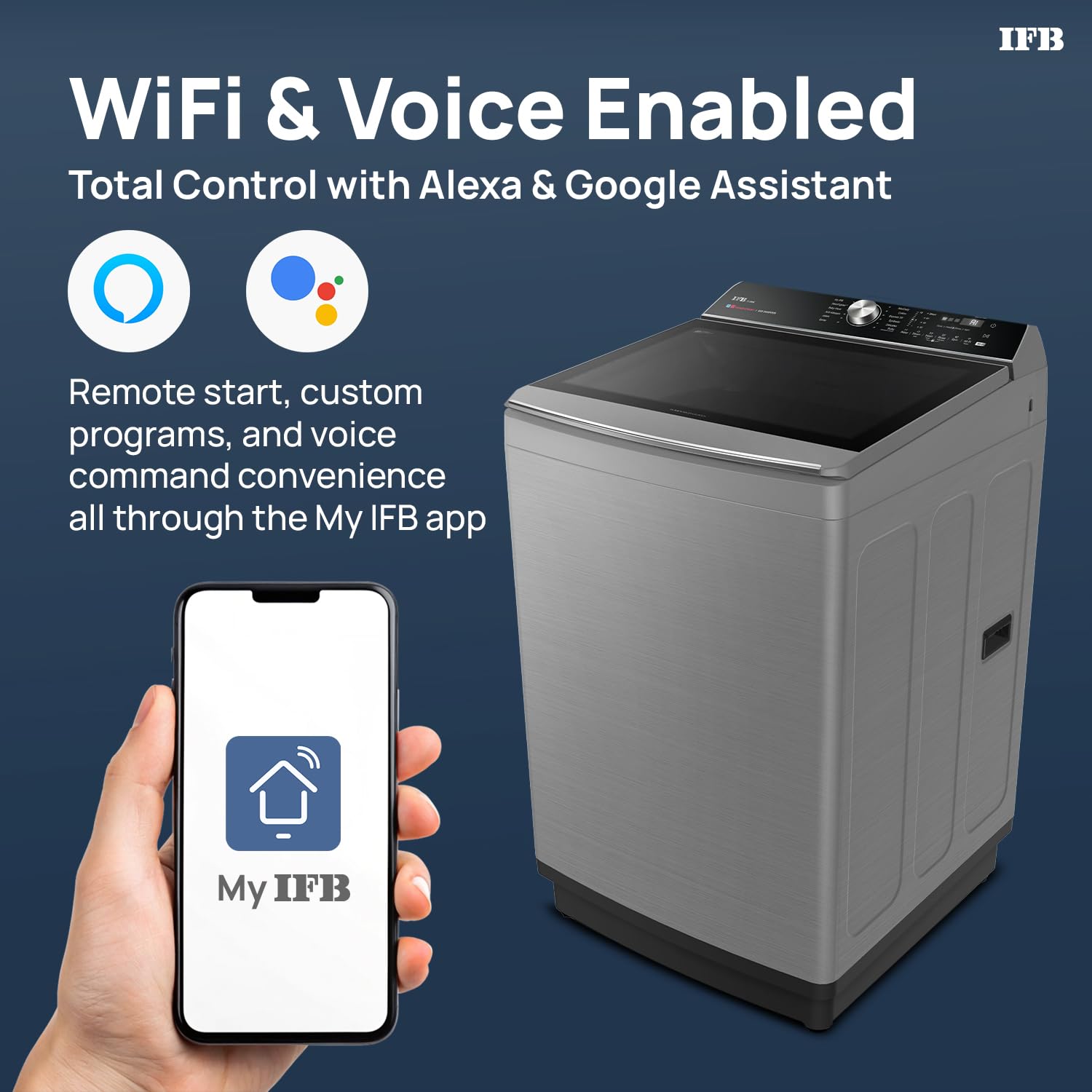 IFB TL111IN3SWID 11 Kg 5 Star AI Powered DeepClean® Technology Fully Automatic Top Load Washing Machine with Inbuilt Heater & Wi-Fi ( Power Steam®, Eco Inverter, Activmix, 4 Year Warranty, Inox)-Online Mahajan Electronics