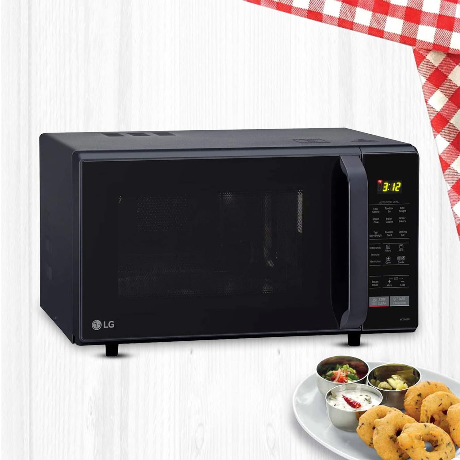 LG 28 L Convection Microwave Oven (MC2846BG, Black) - Mahajan Electronics Online