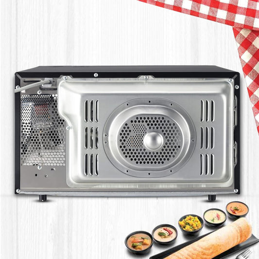 LG 32 L Convection Microwave Oven (MC3286BIUM, Black, Diet Fry, 360° Motorised Rotisserie) - Mahajan Electronics Online
