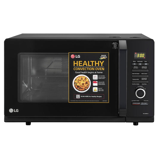 LG 32 L Convection Healthy Microwave Oven (MC3286BLU, Black, Diet Fry & Motorized Rotisserie) - 2023 Model - Mahajan Electronics Online