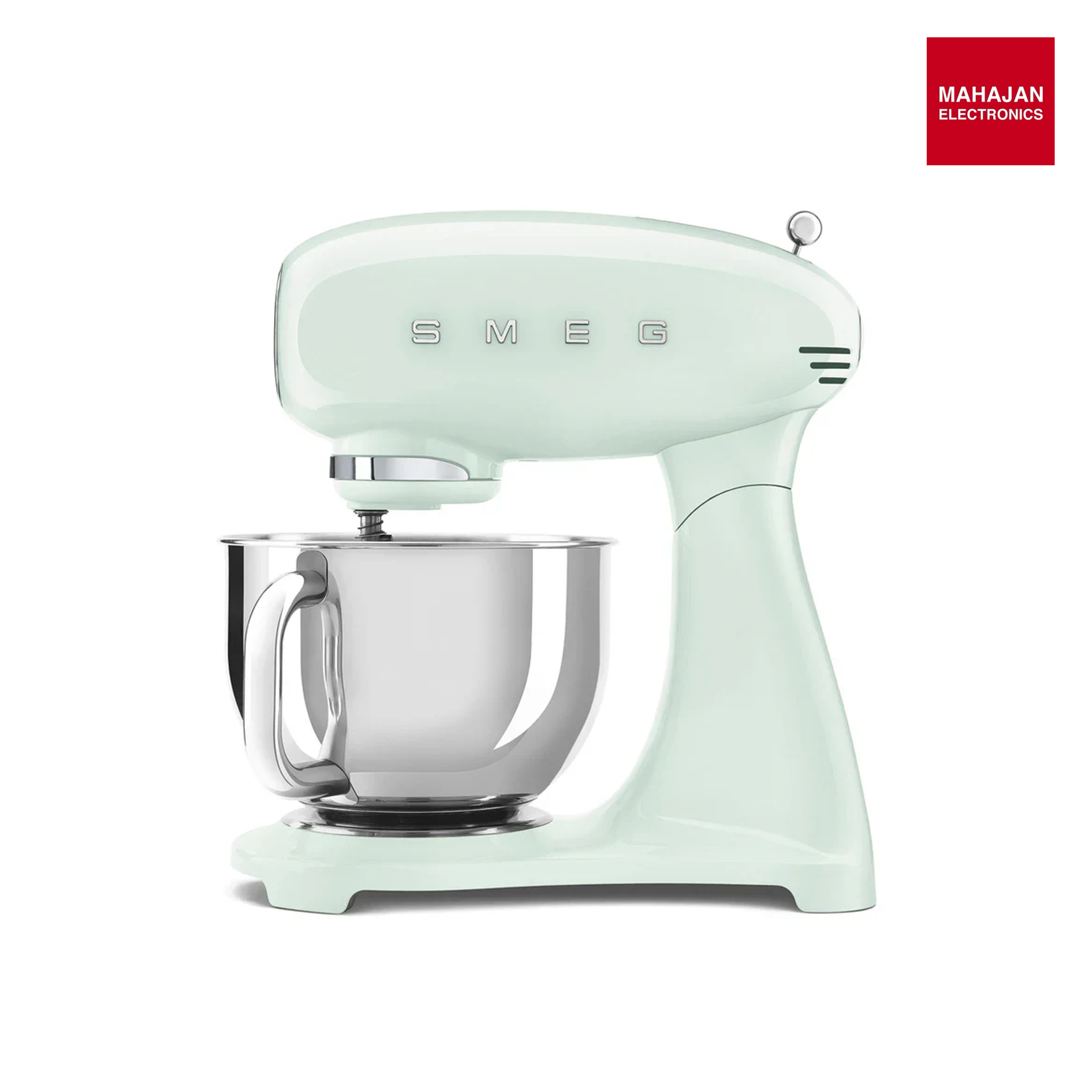 SMEG SMF05PGEU Stand Mixer (Pastel Green) – 4.8L Bowl | 1000W Motor | 10 Speed Levels | 50’s Retro Style