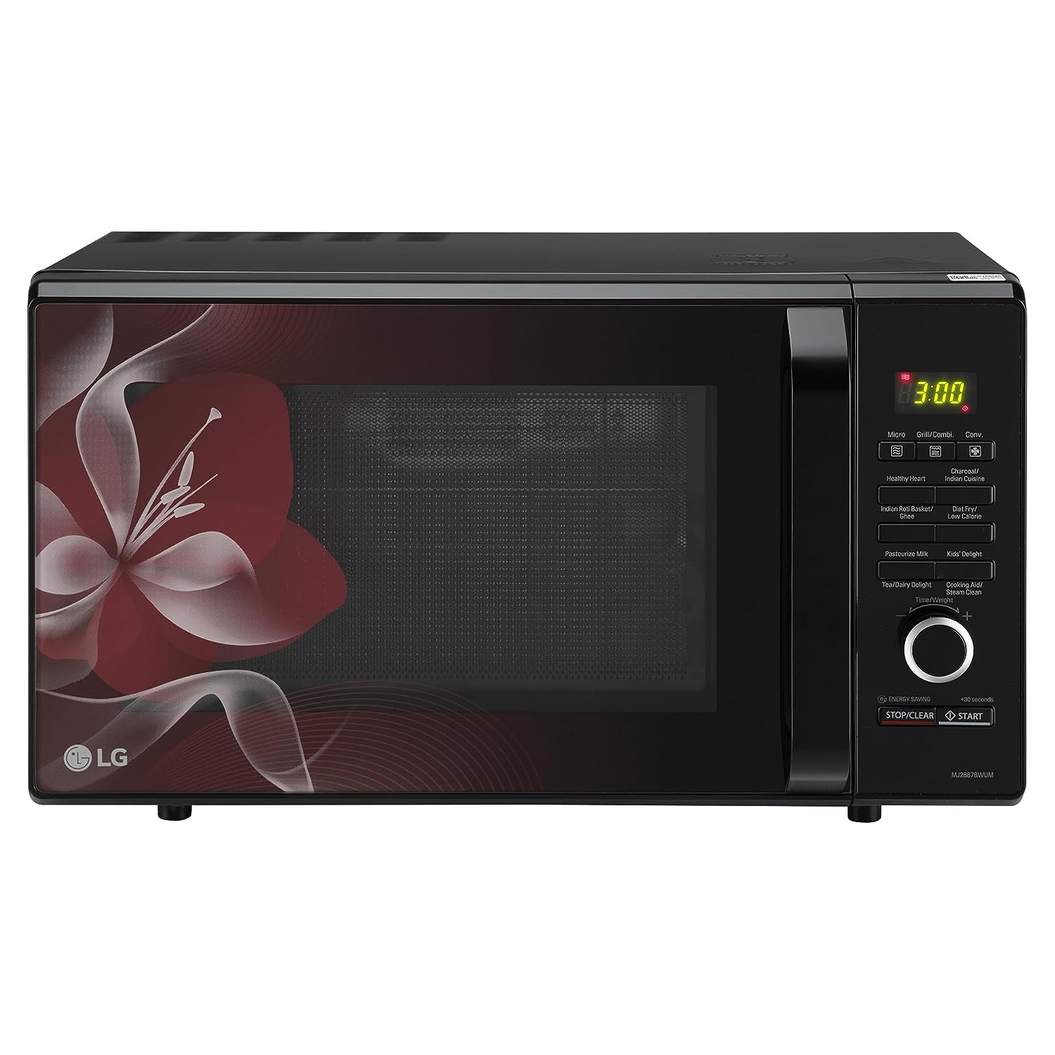 LG 28 L Charcoal Convection Healthy Microwave Oven (MJ2887BWUM, Black, 360° Motorised Rotisserie) - Mahajan Electronics Online