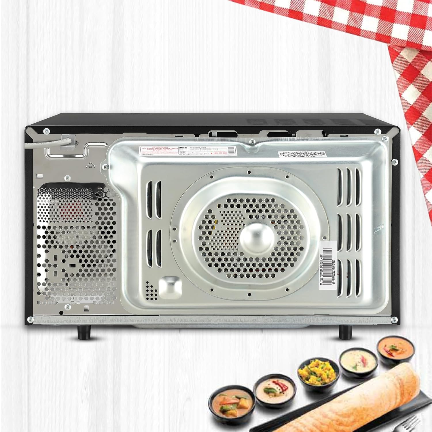 LG 28 L Charcoal Convection Healthy Microwave Oven (MJ2887BWUM, Black, 360° Motorised Rotisserie) - Mahajan Electronics Online