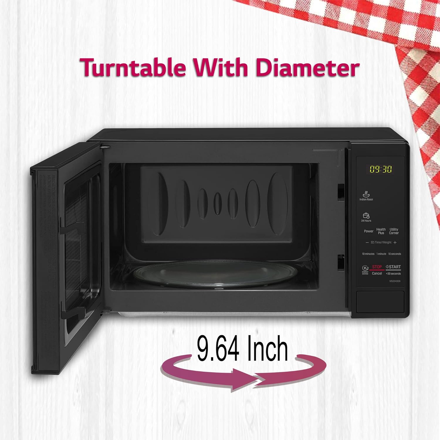 LG 20 L Solo Microwave Oven (MS2043DB, Black) - Mahajan Electronics Online