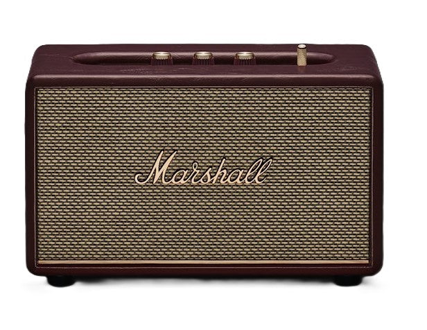 Marshall Acton III Bluetooth Speaker (Burgundy) | Gen 3 Stereo Sound, Bluetooth 5.2, RCA &amp; Aux Input | Mahajan Electronics Delhi NCR