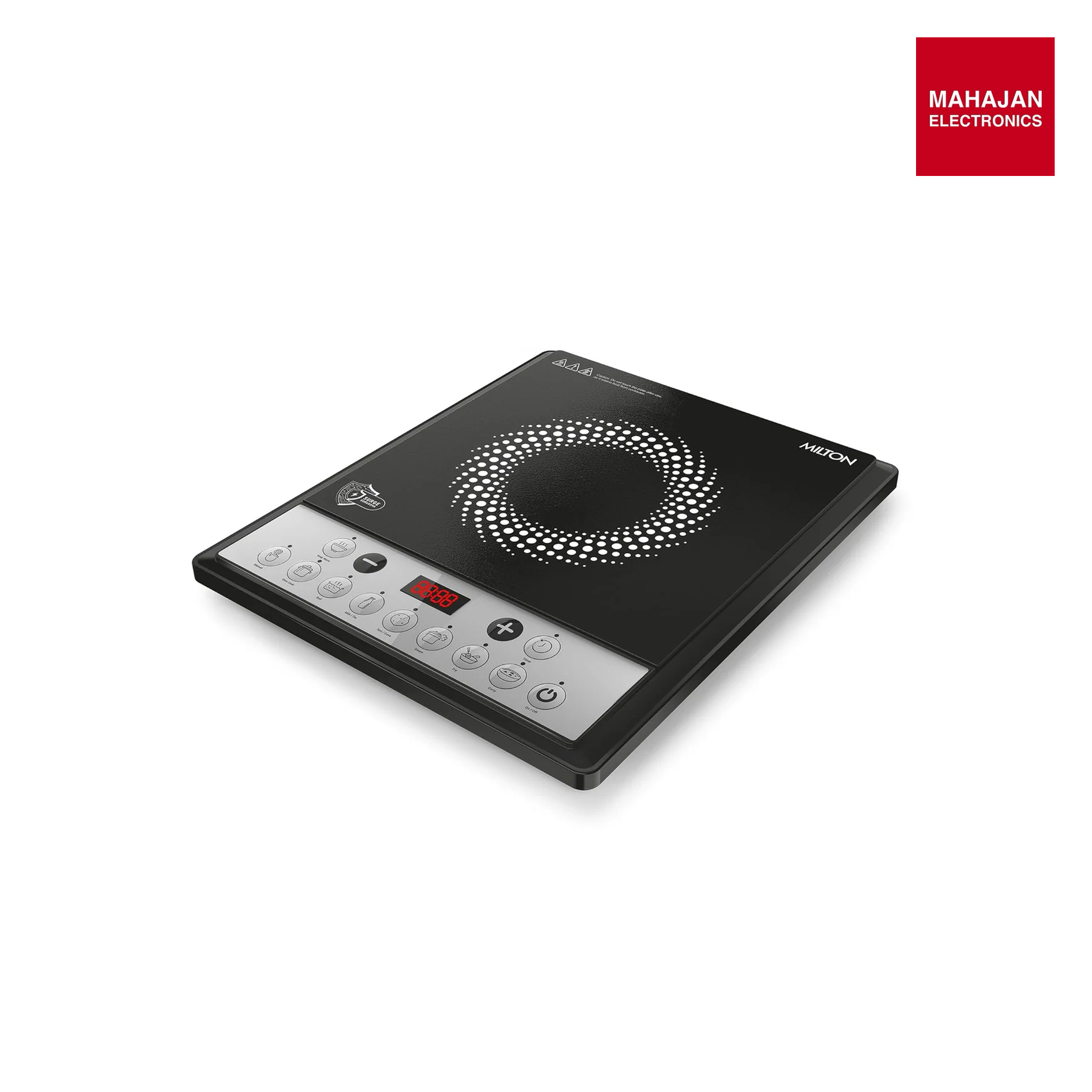 Milton Euroline Elio 16.0 Portable Induction Cooktop (1600W) | LED Display | 5KV Surge Protection | Timer &amp; Preset Menu | Child Lock | Model HICPB16.0 Mahajan Electronics