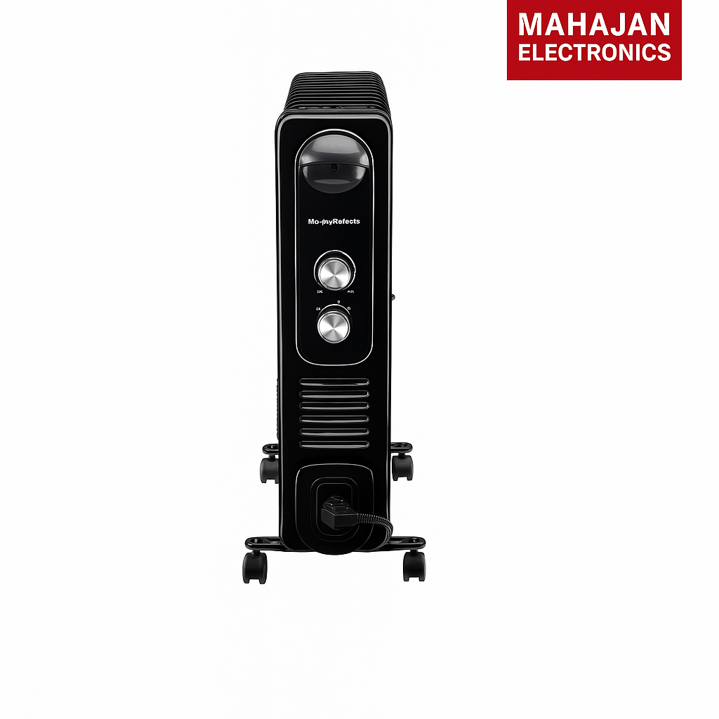 Morphy Richards 11F Fin Heat Wave Oil Filled Room Heater | 2500 W Convection | 11 Fins | PTC Fan Heater | Black