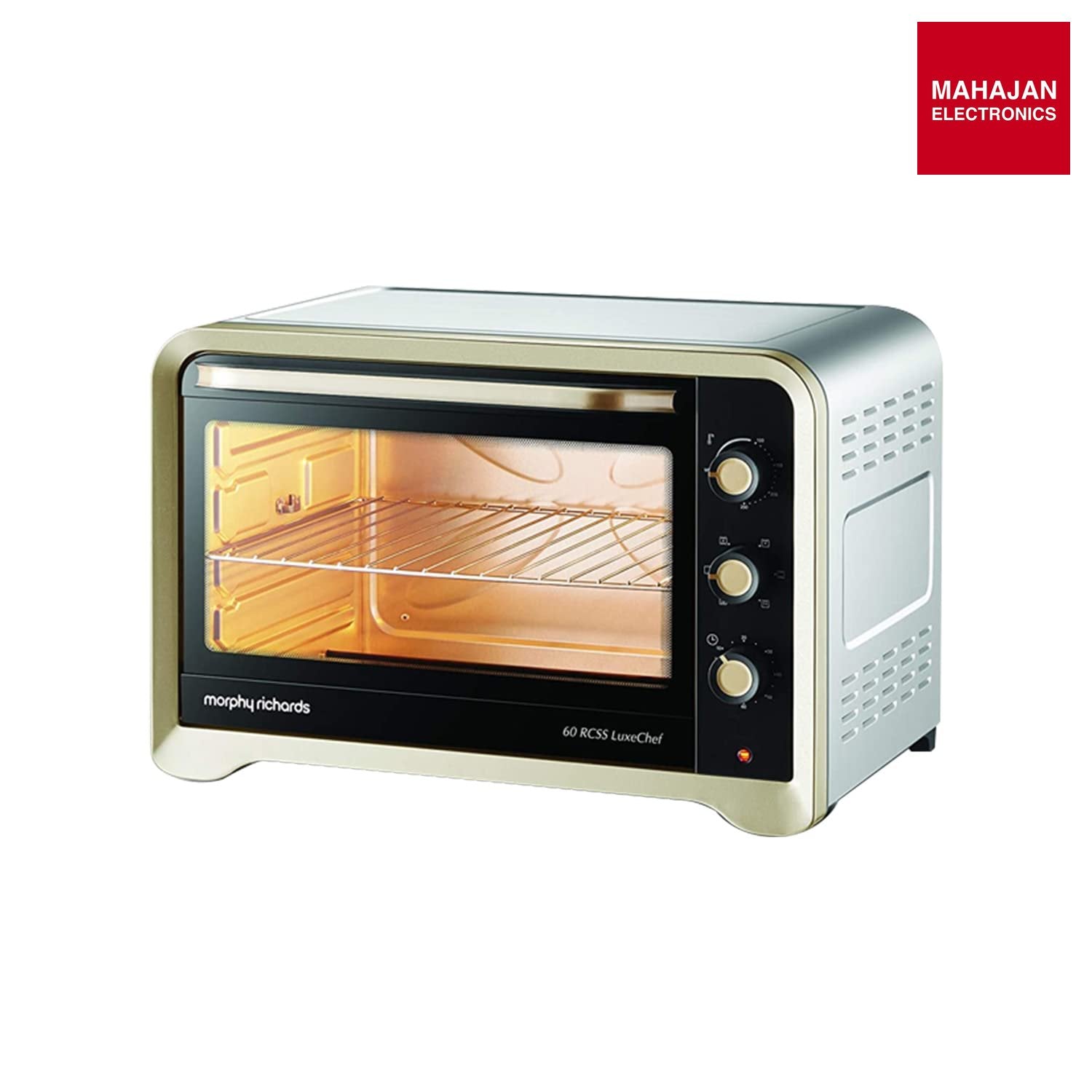 Morphy Richards 60RCSS Luxe 60L OTG with Convection, Rotisserie & Stainless Steel Finish – Premium Baking, Grilling & Roasting | -Online Mahajan Electronics