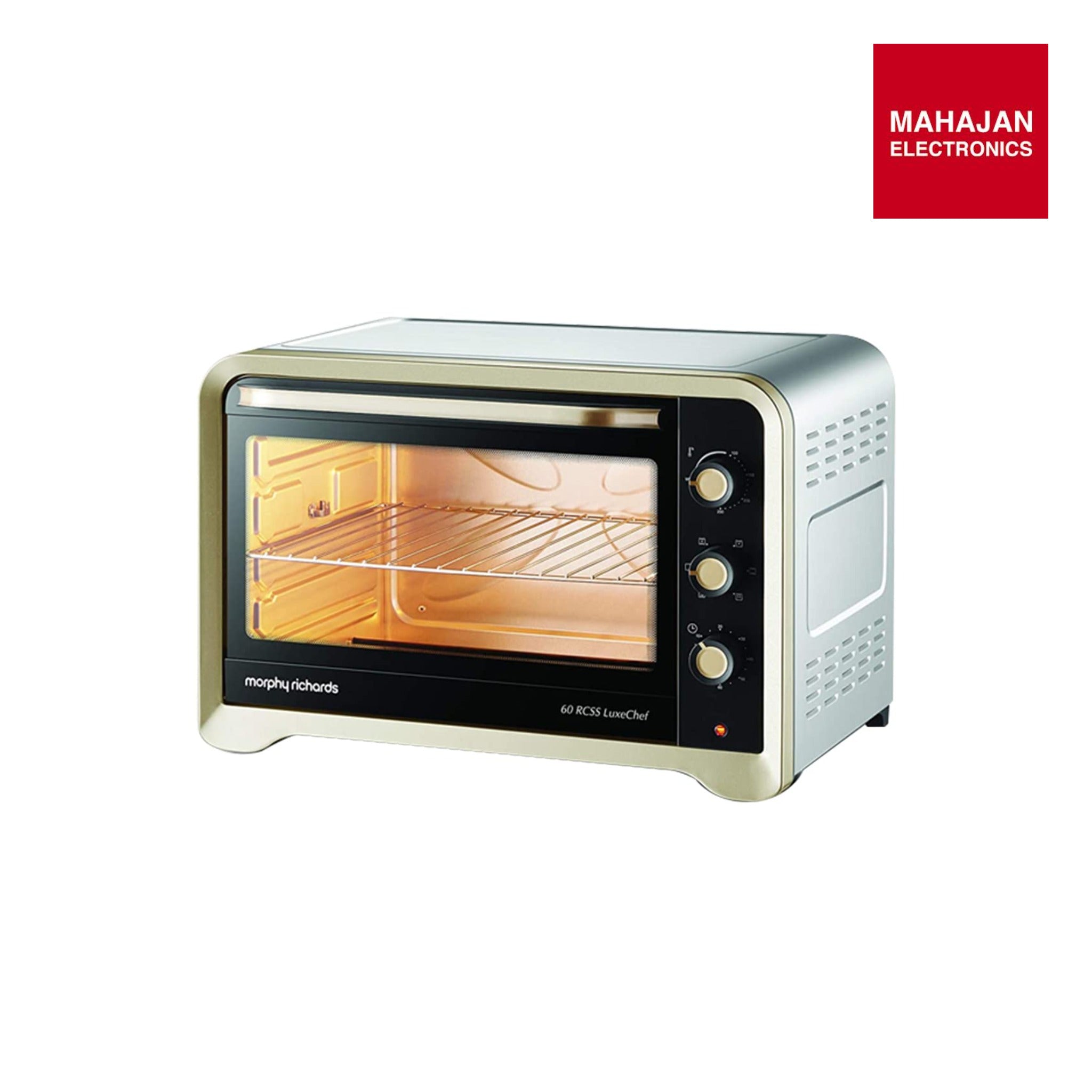 Morphy Richards 60RCSS Luxe 60L OTG with Convection, Rotisserie & Stainless Steel Finish – Premium Baking, Grilling & Roasting | -Online Mahajan Electronics