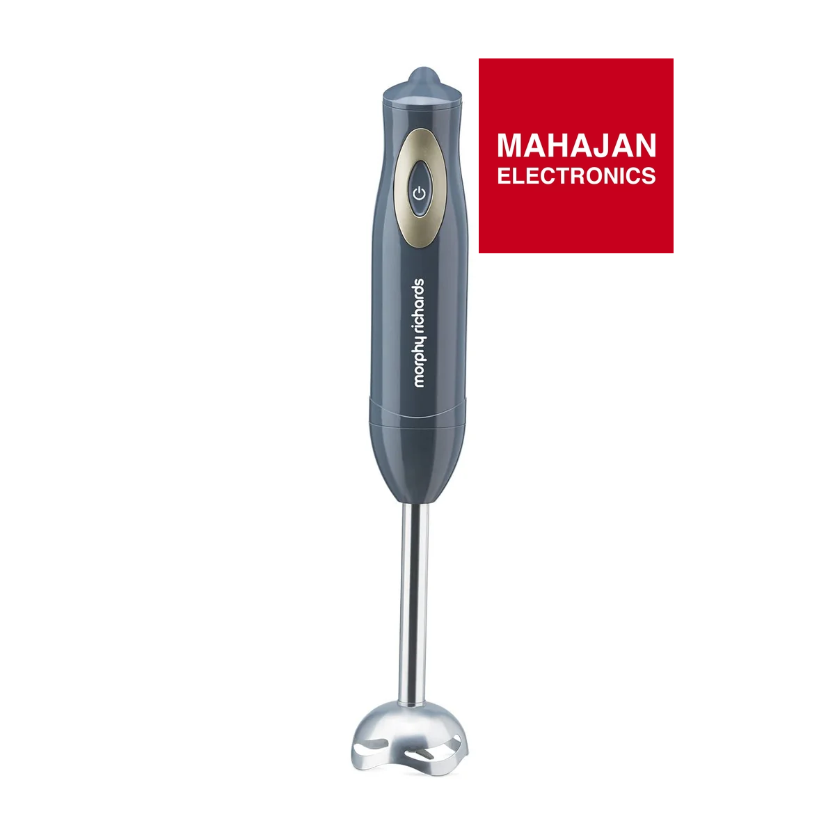 Hand blender with 'Murphy & Walsh' branding on a white background, featuring the Mahajan Electronics logo.