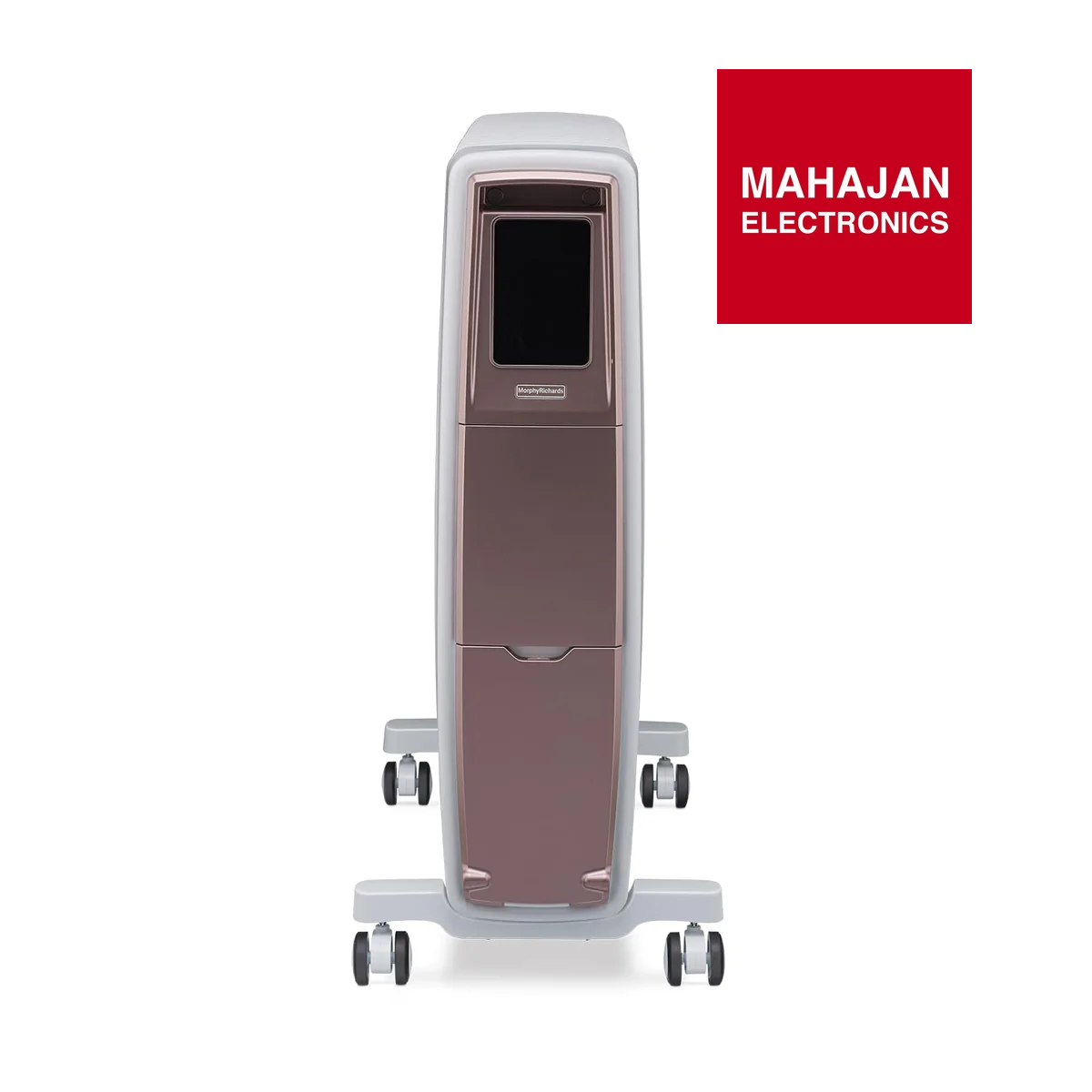 Heating pad with Mahajan Electronics logo on a white background