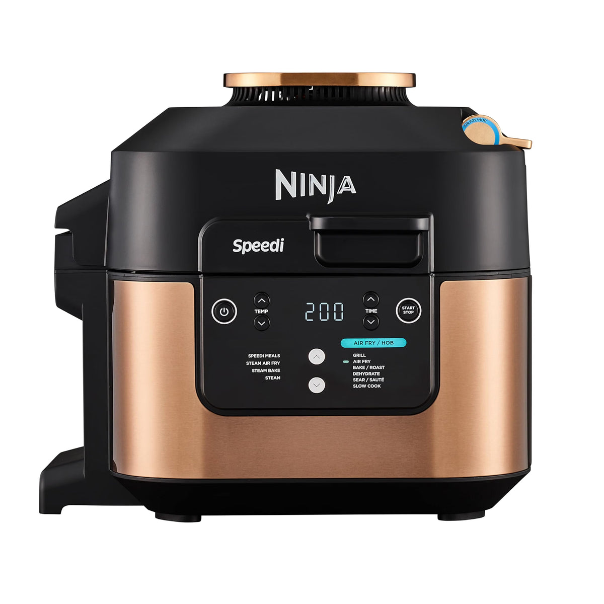 Ninja ON400EUCP Speedi 10-in-1 Fast Pressure Cooker, Air Fryer, Air Fryer and Multicooker, 5.7L, Meals for 4 in 15 Minutes, Steam, Grill, Bake, Roast, Stew and More, Black and Copper Ninja online mahajan electronics