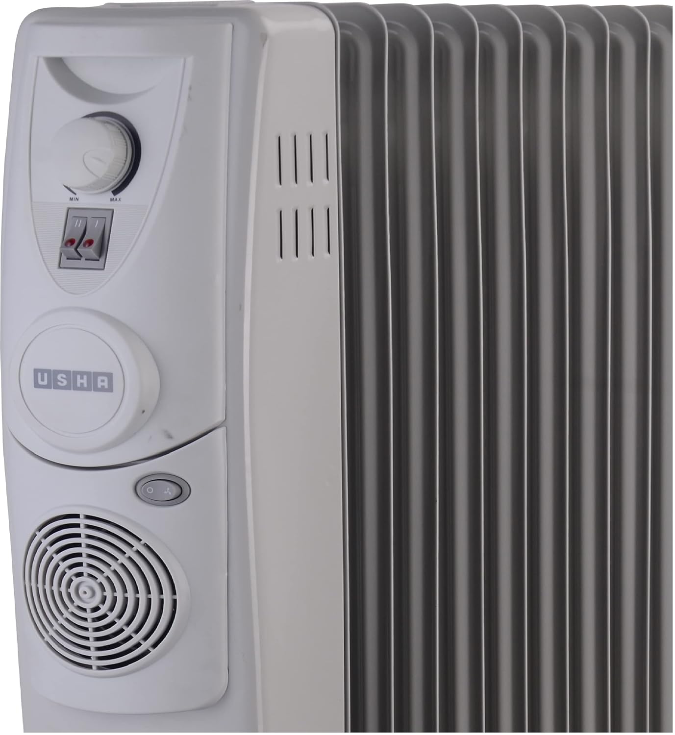 Usha OFR - 4209 9Fin 2400 Watts PTC Room Heater with Fan (White) - Mahajan Electronics Online