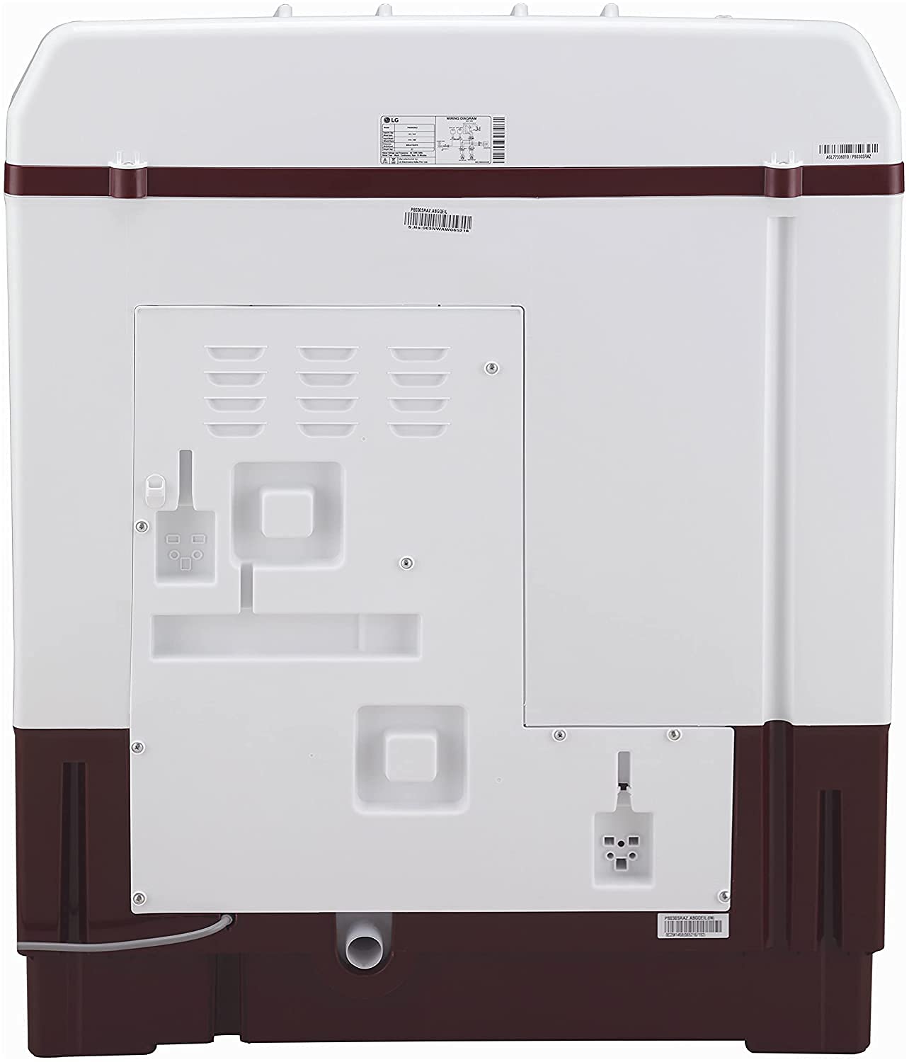 LG P8035SRAZ 8 kg Semi Automatic Top Load Washing Machine, White - Mahajan Electronics Online