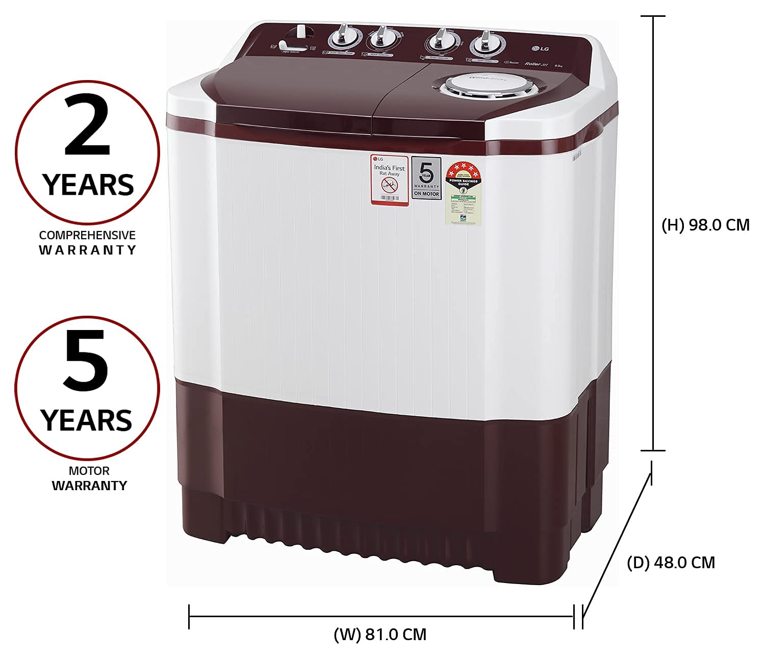 Lg semi auto washing 2024 machine 8kg