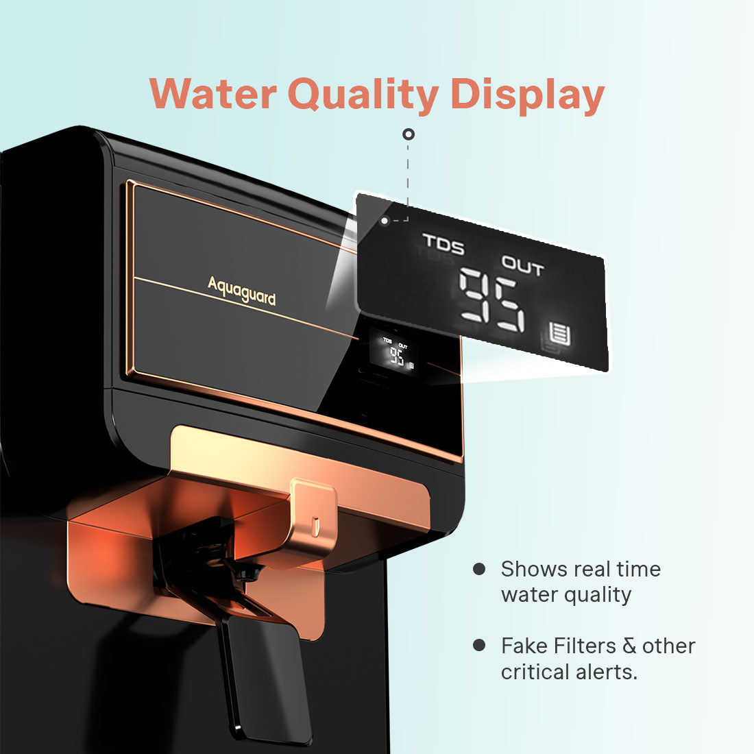 Aquaguard Enrich Senza GWPDESCAW0002X RO+UV water purifier with copper and alkaline filtration – Mahajan Electronics Online.