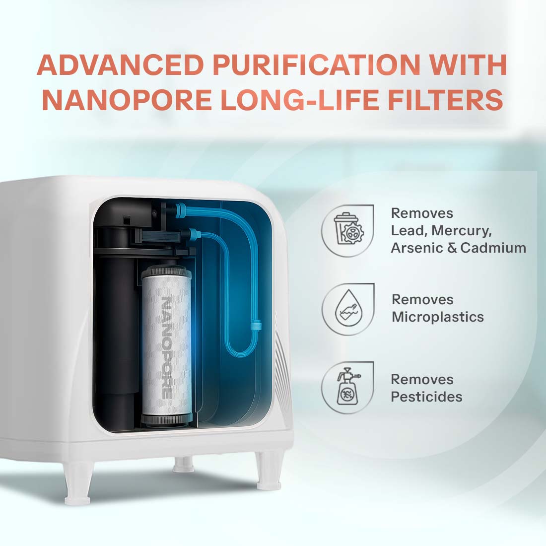 Aquaguard Enrich Hyde GWPDEHRCA00B1X RO+UV UTC water purifier with active copper and alkaline filtration – Mahajan Electronics Online.