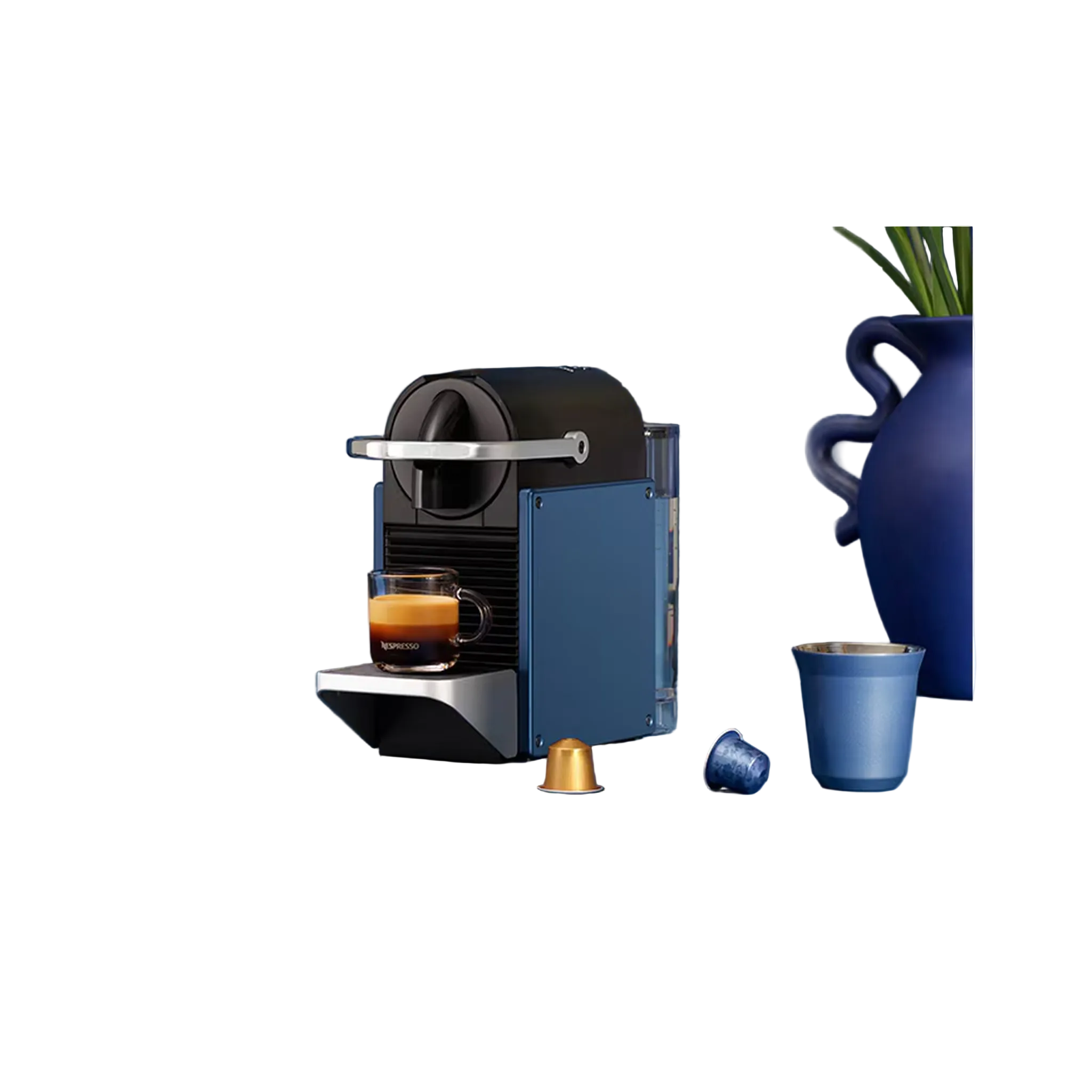 Nespresso Pixie EN127.BL Espresso Maker | 19-Bar Pump | 25 s Heat-Up | Compact Design | Blue