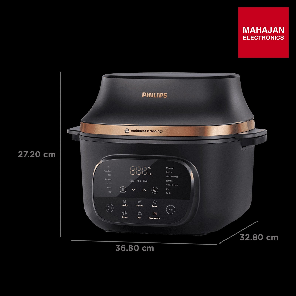 Philips OneChef NX5200/00 4.2L Air Fryer Black – Mahajan Electronics Online.