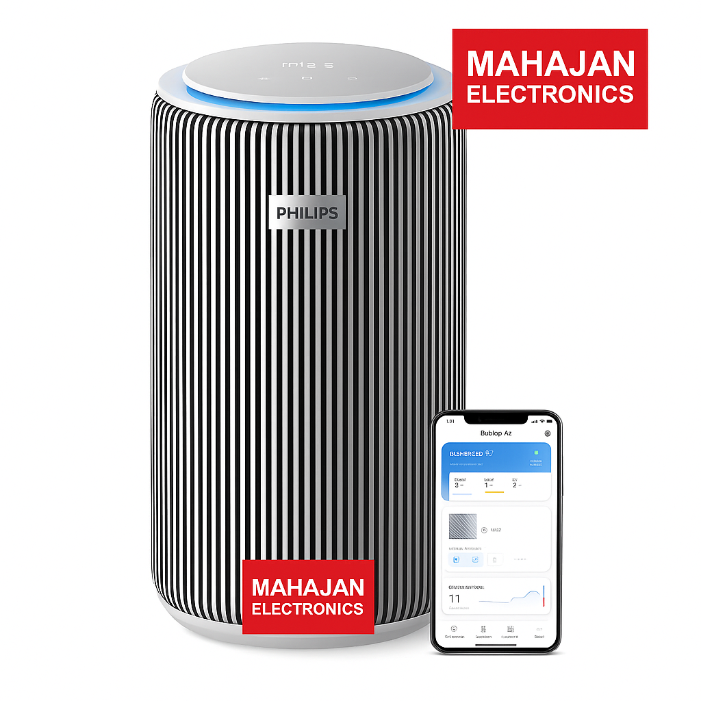 Philips AC3220/60 Smart Air Purifier for Rooms up to 135 m² – HEPA + Active Carbon Filter, 520 m³/h CADR, Ultra-Quiet, WiFi App Control (Silver Arctic White)