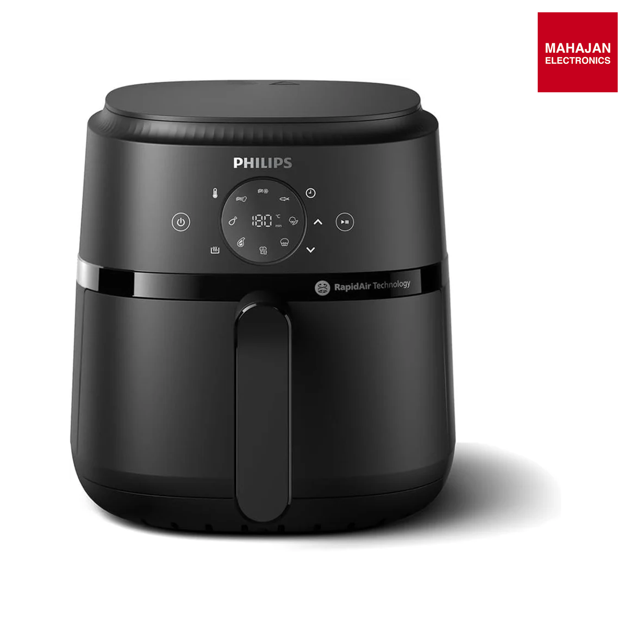 Philips Airfryer NA229/01, 2000 Series 4.2L - 1500W power, RapidAir technology, digital touch screen, 13 cooking options, 9 preset functions, Up to 90% less fat, Black-Online Mahajan Electronics