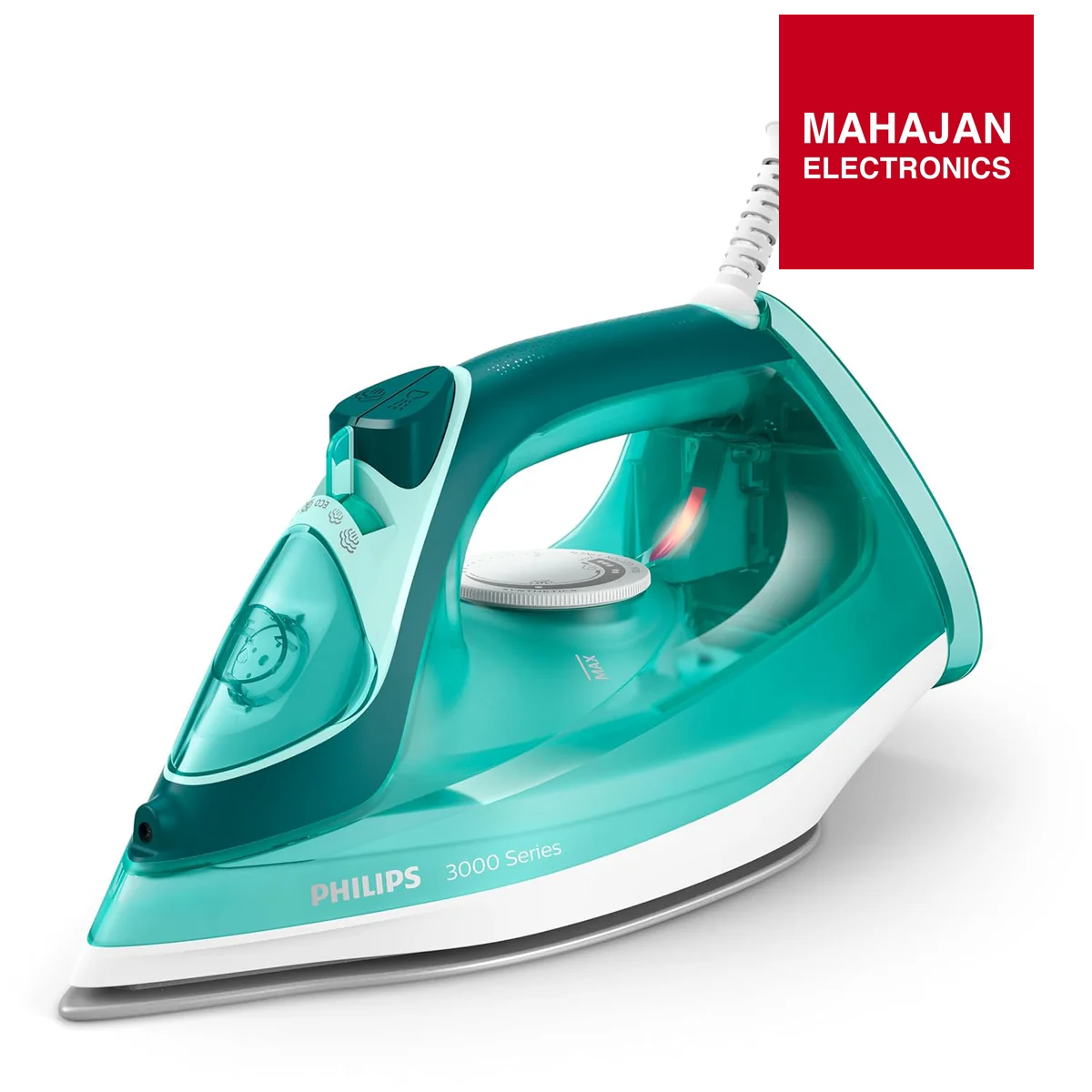 Philips DST3030/70 2400W SpeedPro Steam Iron – Ceramic Soleplate, 180g Steam Boost, Drip Stop, Auto Shut-Off – Green