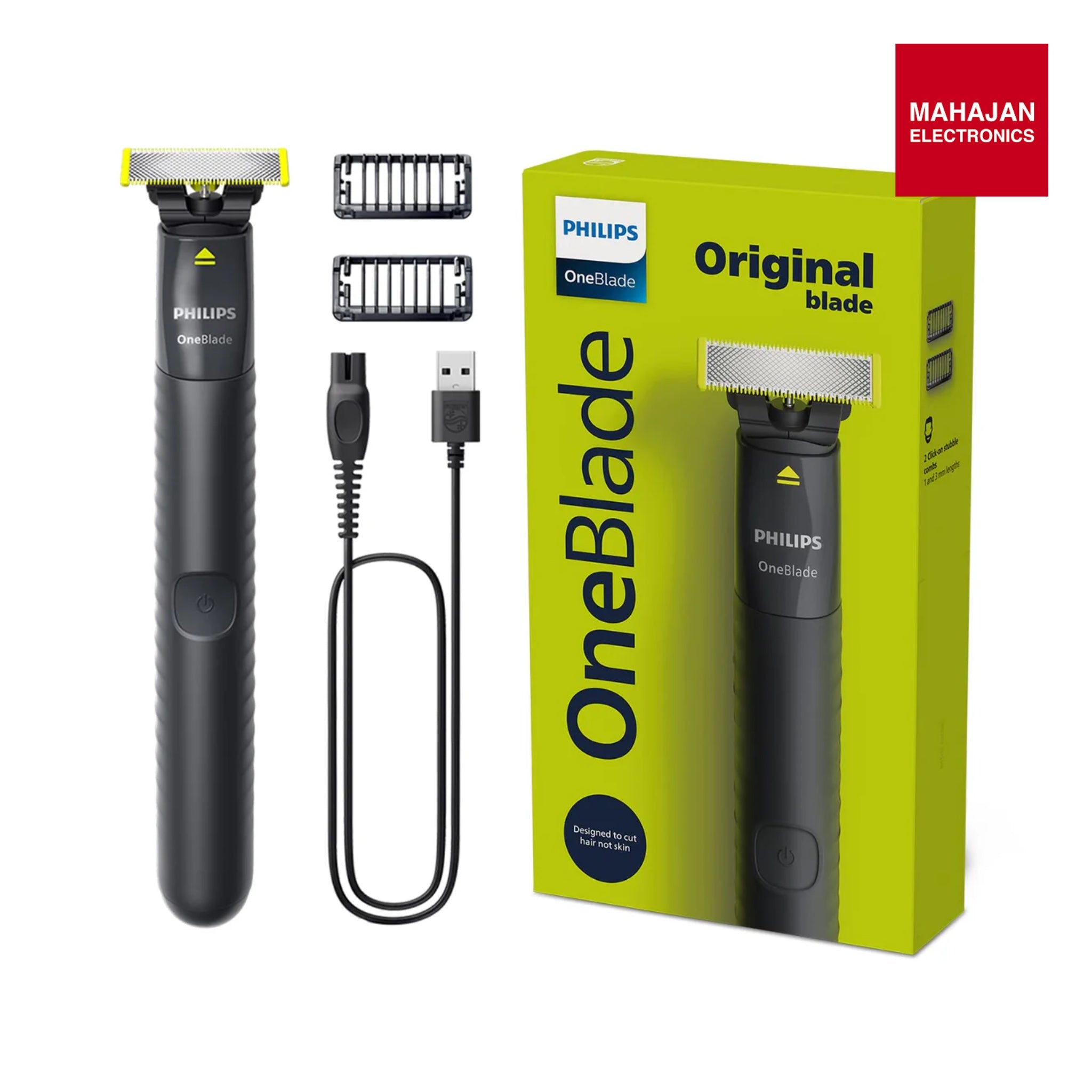 Philips QP1424/10 OneBlade Hybrid Trimmer and Shaver with Dual Protection Technology Mahajan Electronics Online