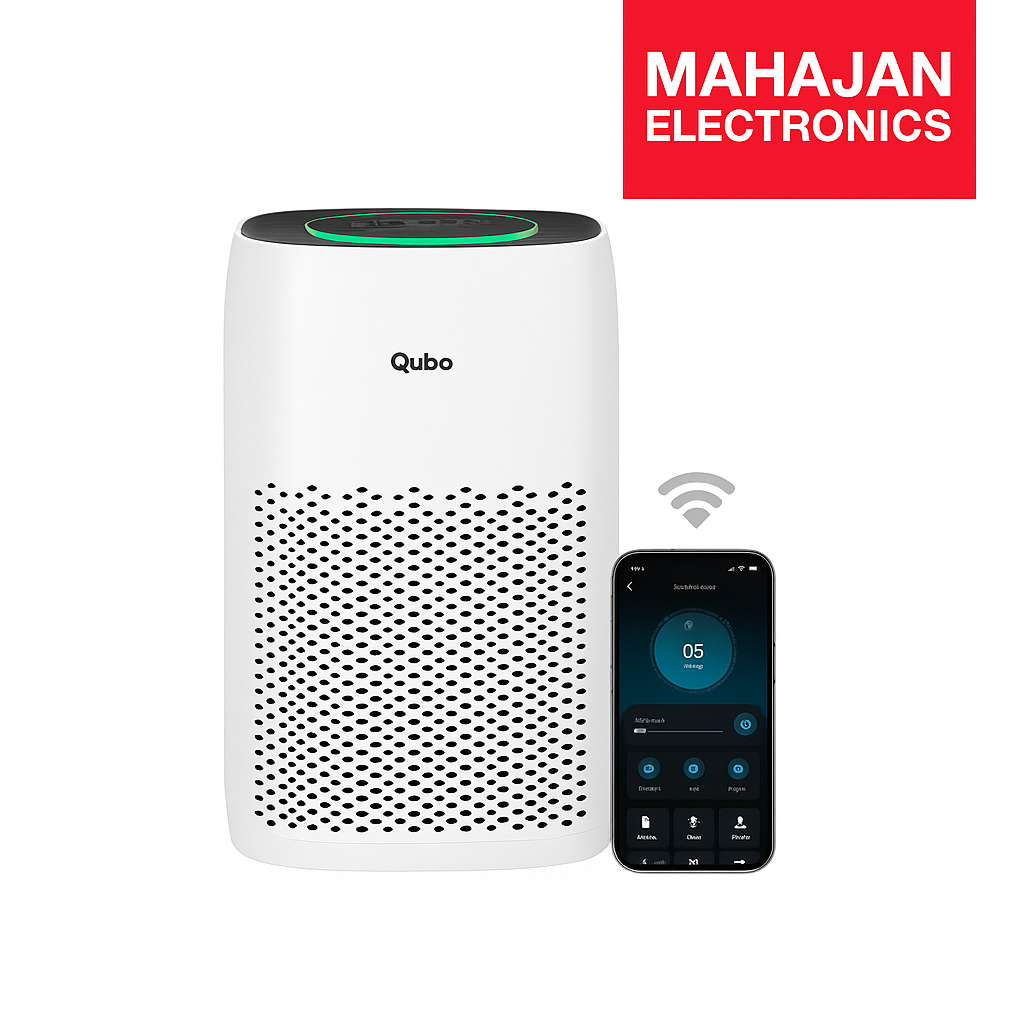 Qubo Smart Air Purifier Q200 | 4-Layer Filtration | HEPA H13 | App &amp; Voice Control | Covers 200 Sq. Ft. | 9000-Hour Filter Life | White