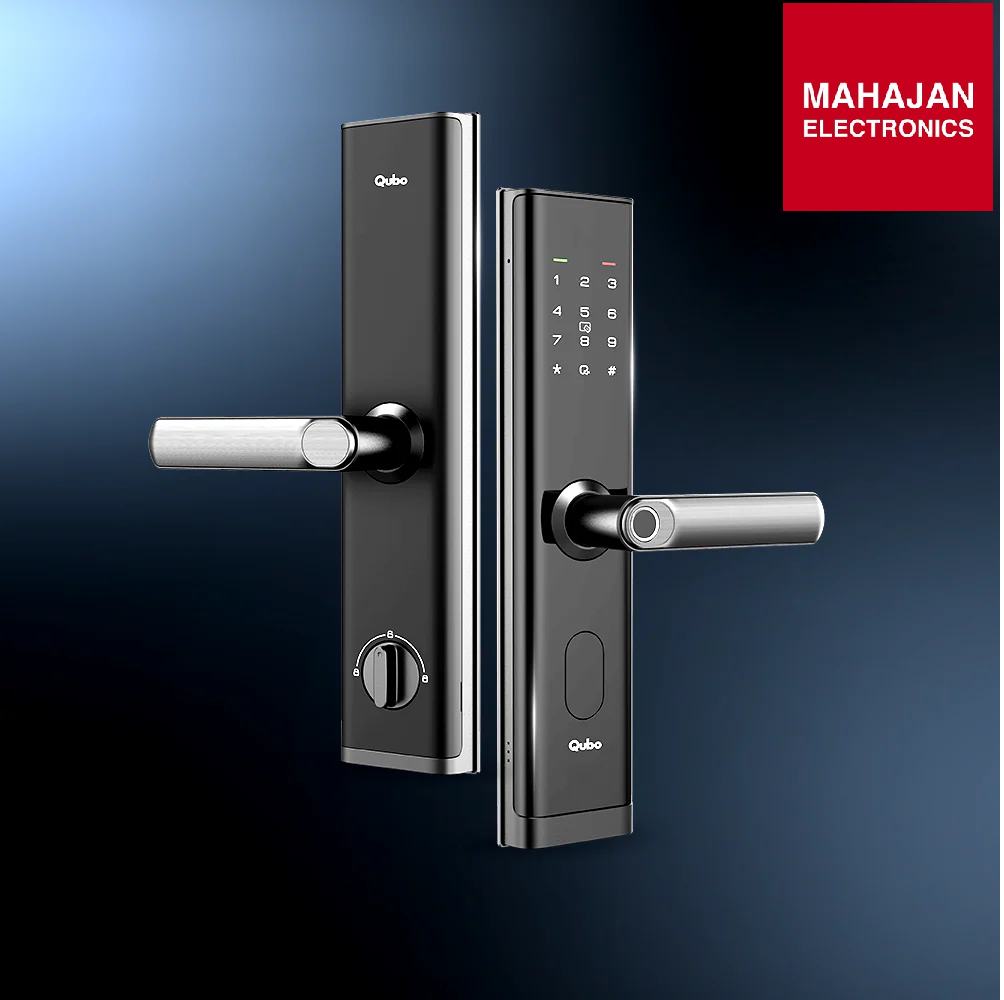 Qubo Smart Door Lock NOVA | Black | 6-in-1 Keyless Entry | Smart Digital Door Lock with App Control (OC-HLM07BL1)