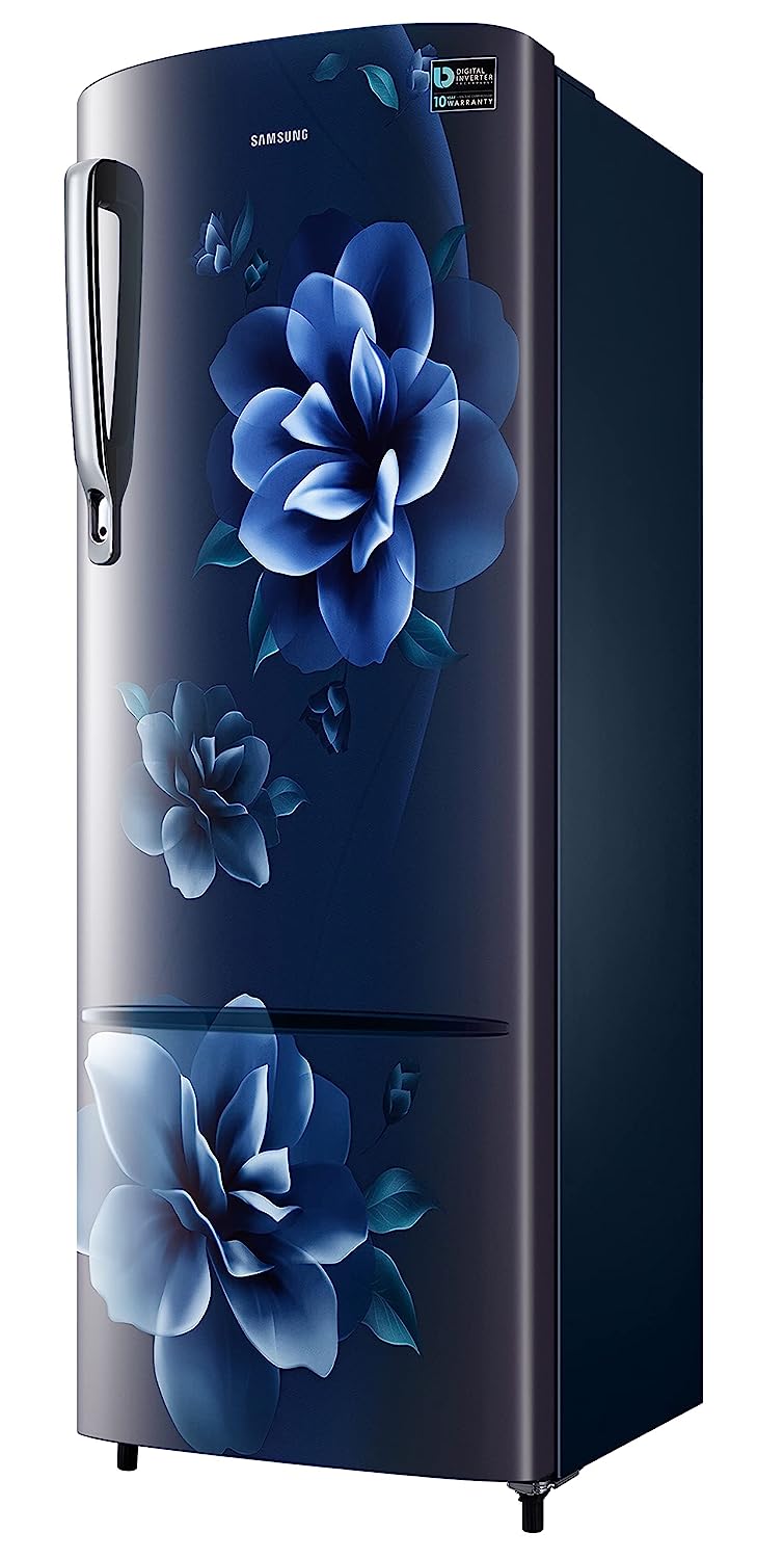 Samsung 246L 3 Star Inverter Direct-Cool Single Door Refrigerator (RR26C3753CU/HL,Camellia Blue) 2023 Model - Mahajan Electronics Online