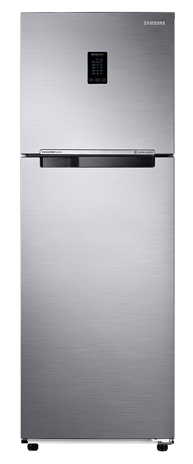 Samsung 322L 2 Star Inverter Frost-Free Convertible 5 In 1 Double Door Refrigerator  (RT37C4522S8/HL,Elegant Inox )