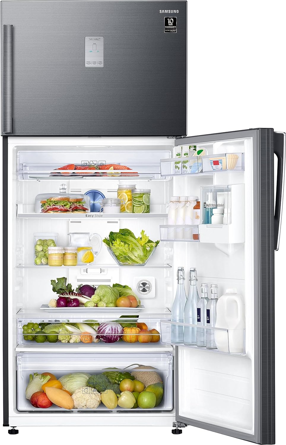 Samsung 530 L, 1 Star, Convertible 5-in-1, Digital Inverter, Frost Free Double Door Refrigerator (RT56C637SBS/TL, Black Inox, 2023 Model) - Mahajan Electronics Online